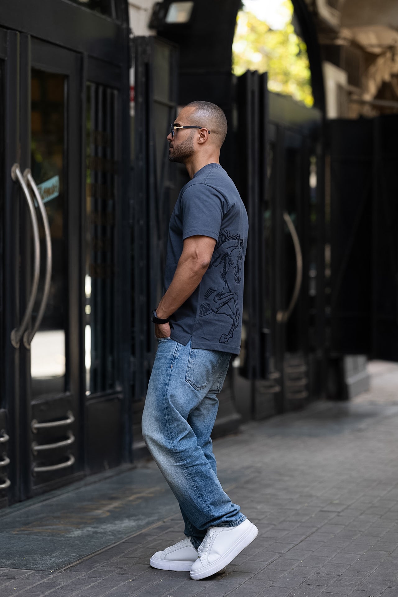 Oversize T-shirt With Embroidery Horse/3327
