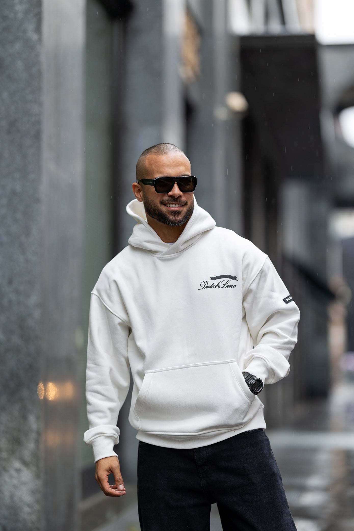 Relaxed Fit Hoodie WIth Printed/4503