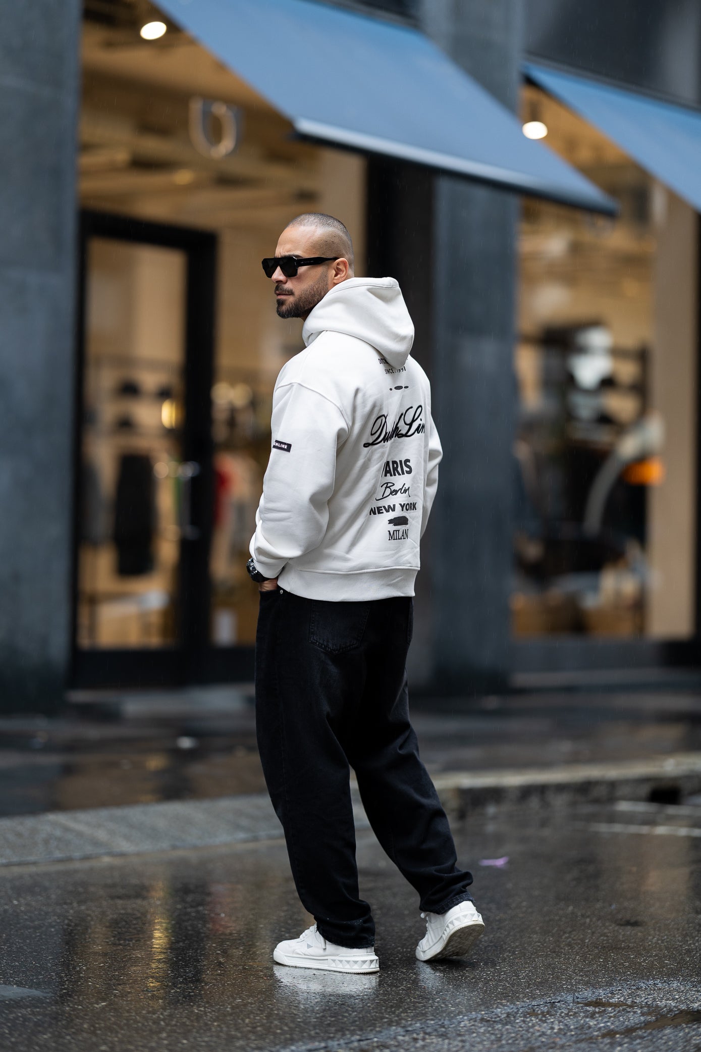 Relaxed Fit Hoodie WIth Printed/4503