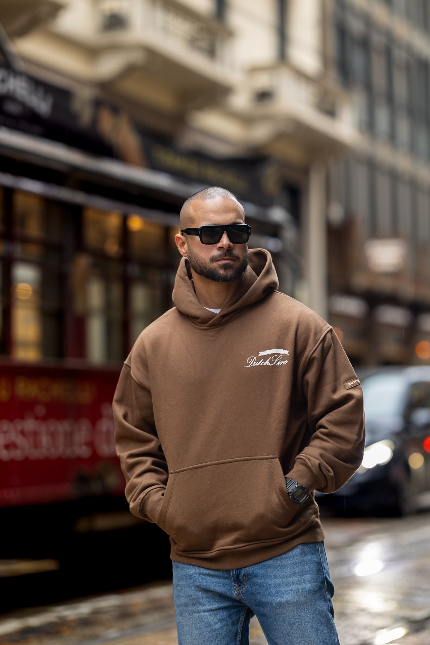 Relaxed Fit Hoodie WIth Printed/4503