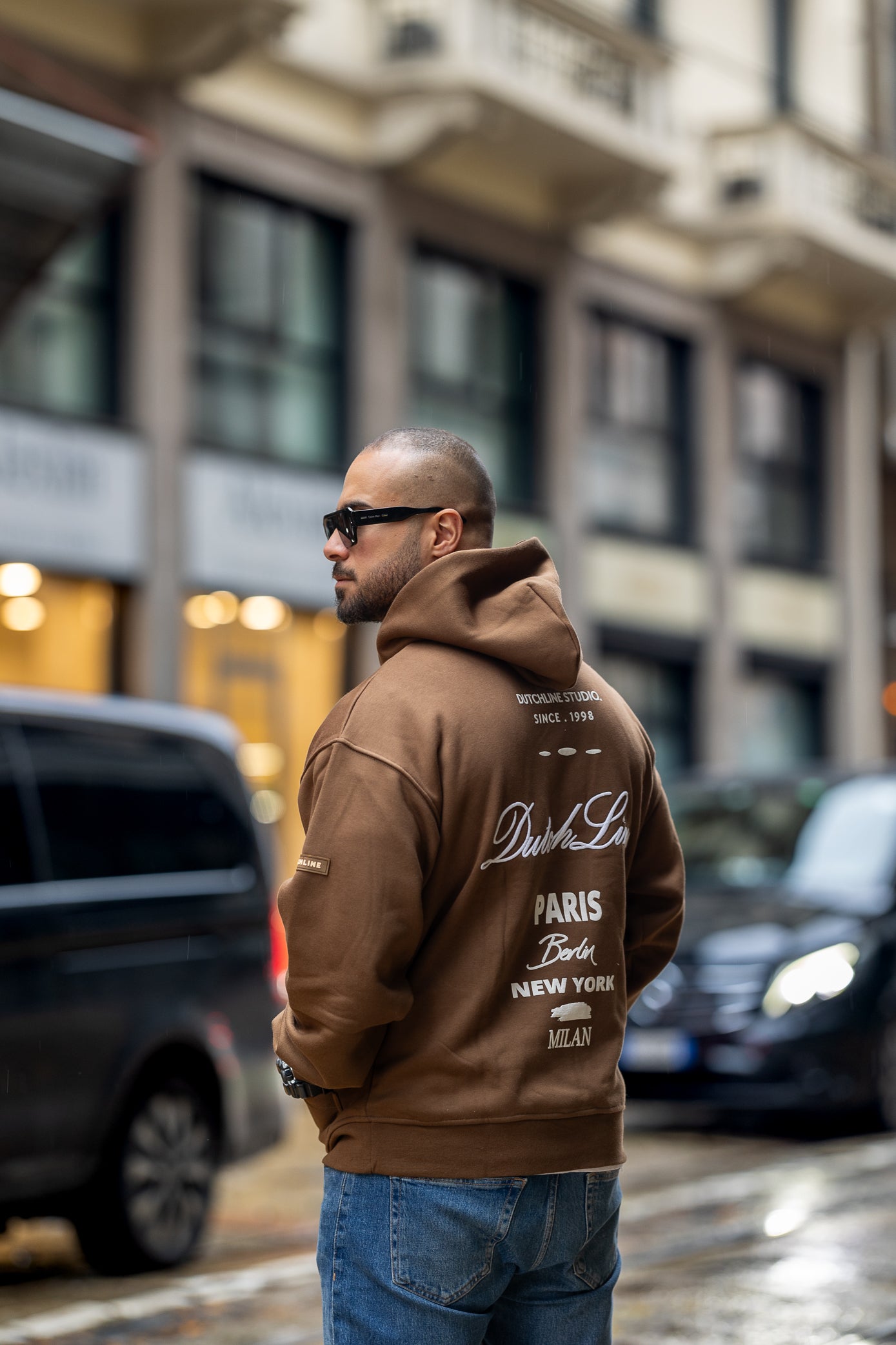 Relaxed Fit Hoodie WIth Printed/4503
