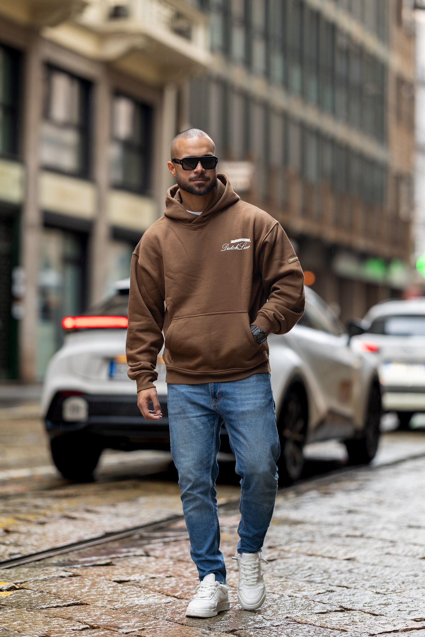 Relaxed Fit Hoodie WIth Printed/4503