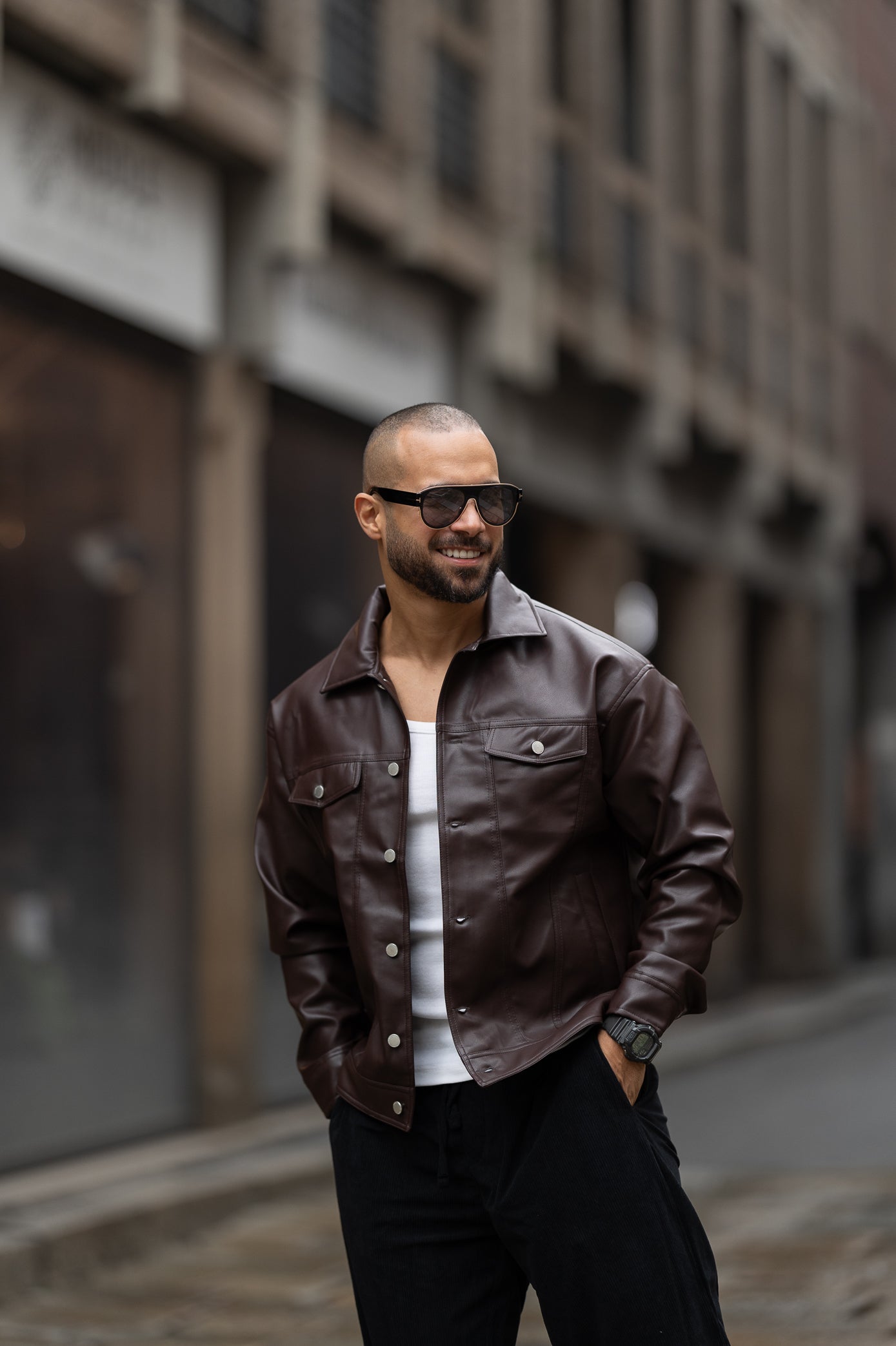 Basic Leather Jacket/3417