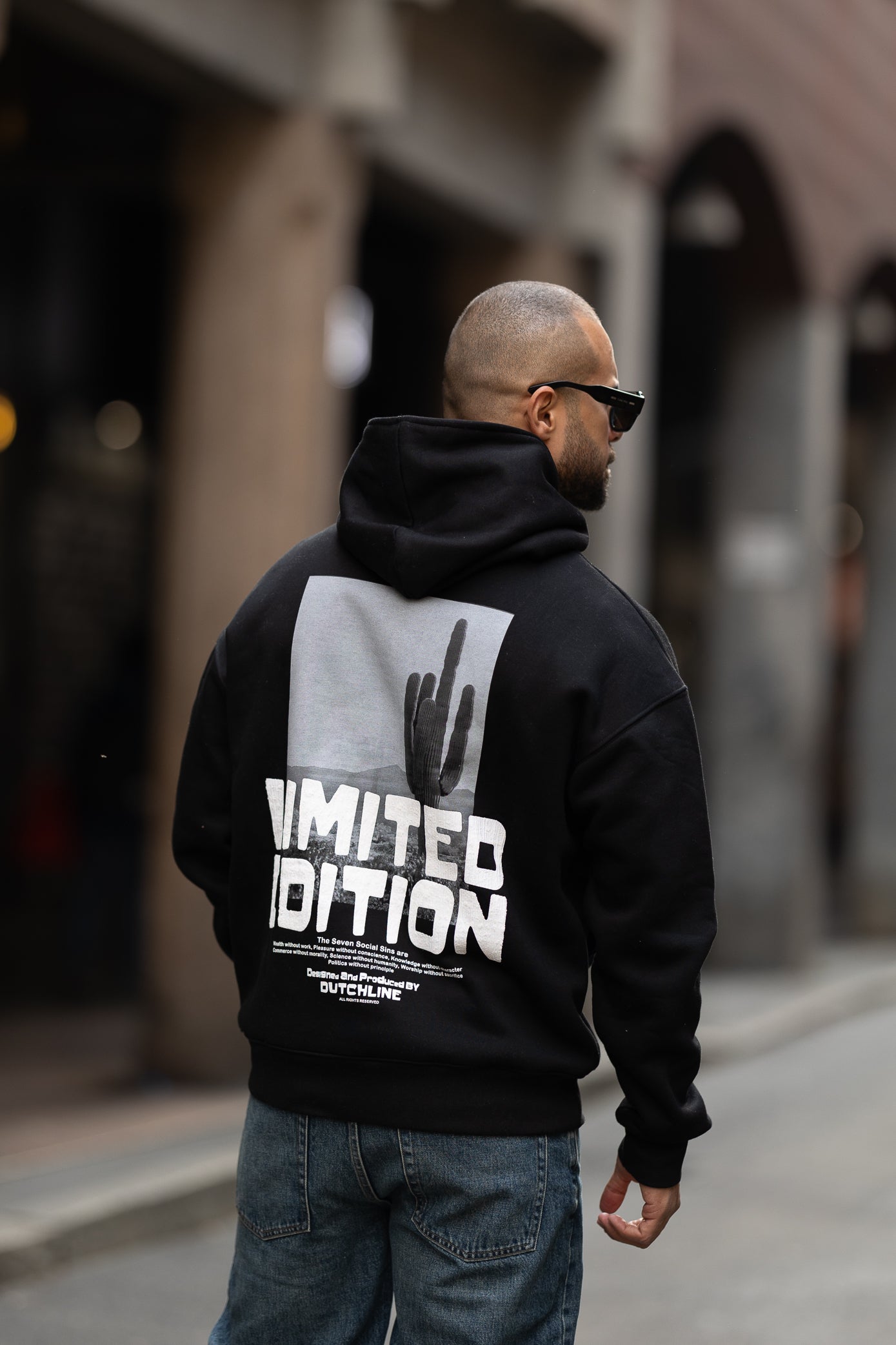 Relaxed Fit Hoodie With Printed/4512