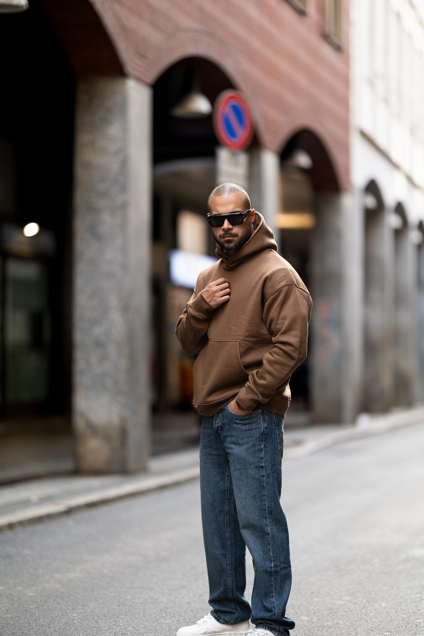 Relaxed Fit Basic Hoodie/4522