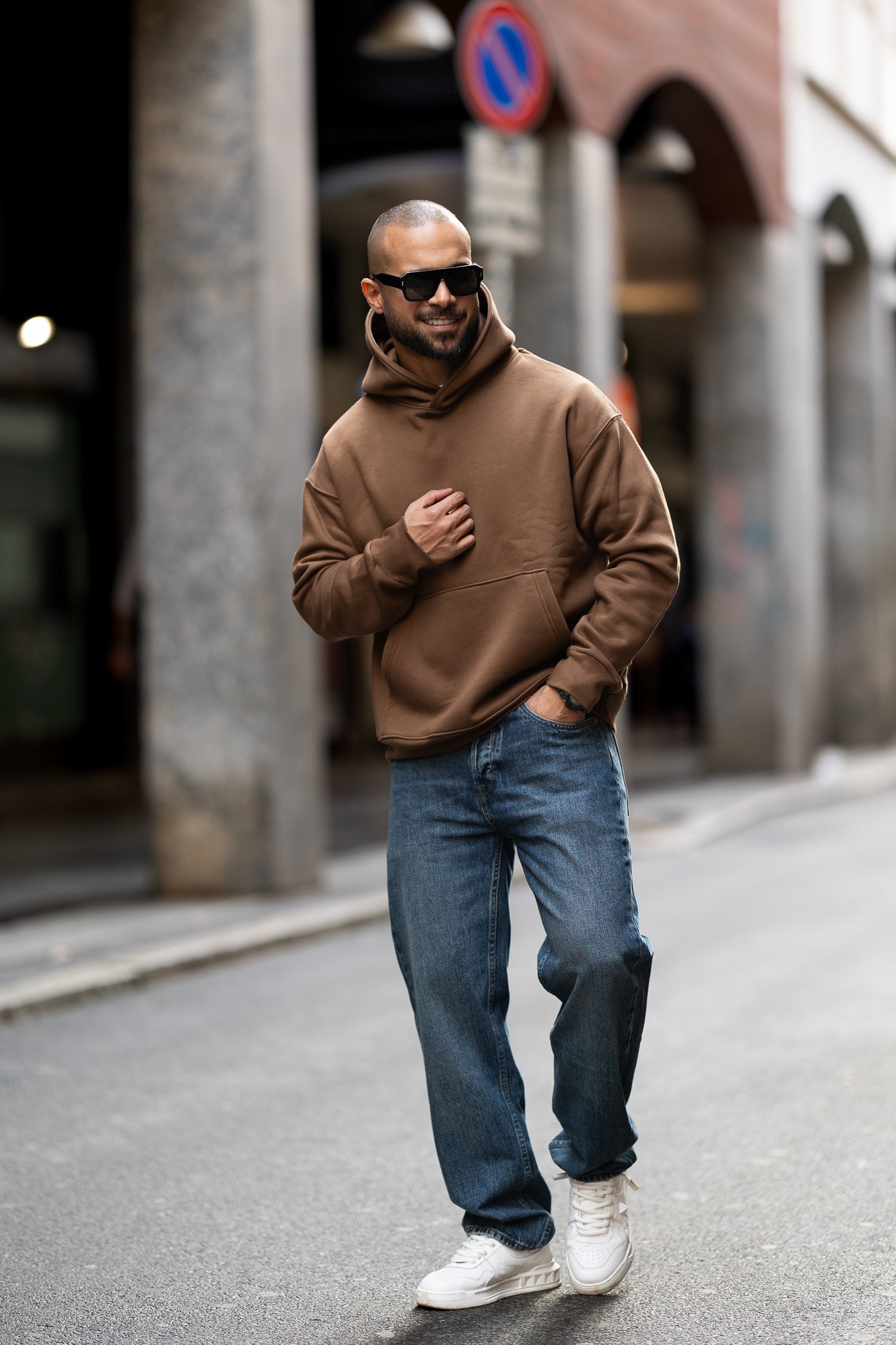 Relaxed Fit Basic Hoodie/4522