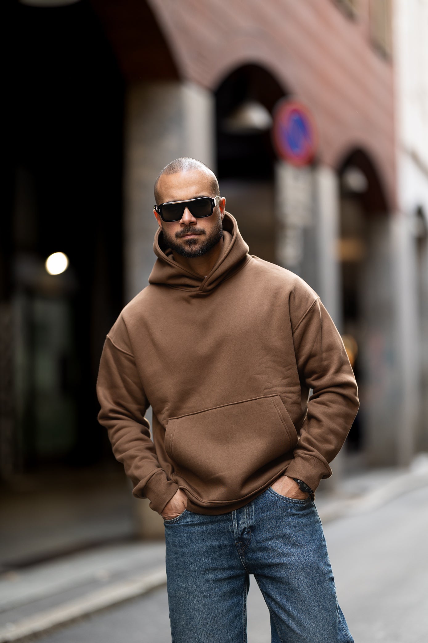 Relaxed Fit Basic Hoodie/4522