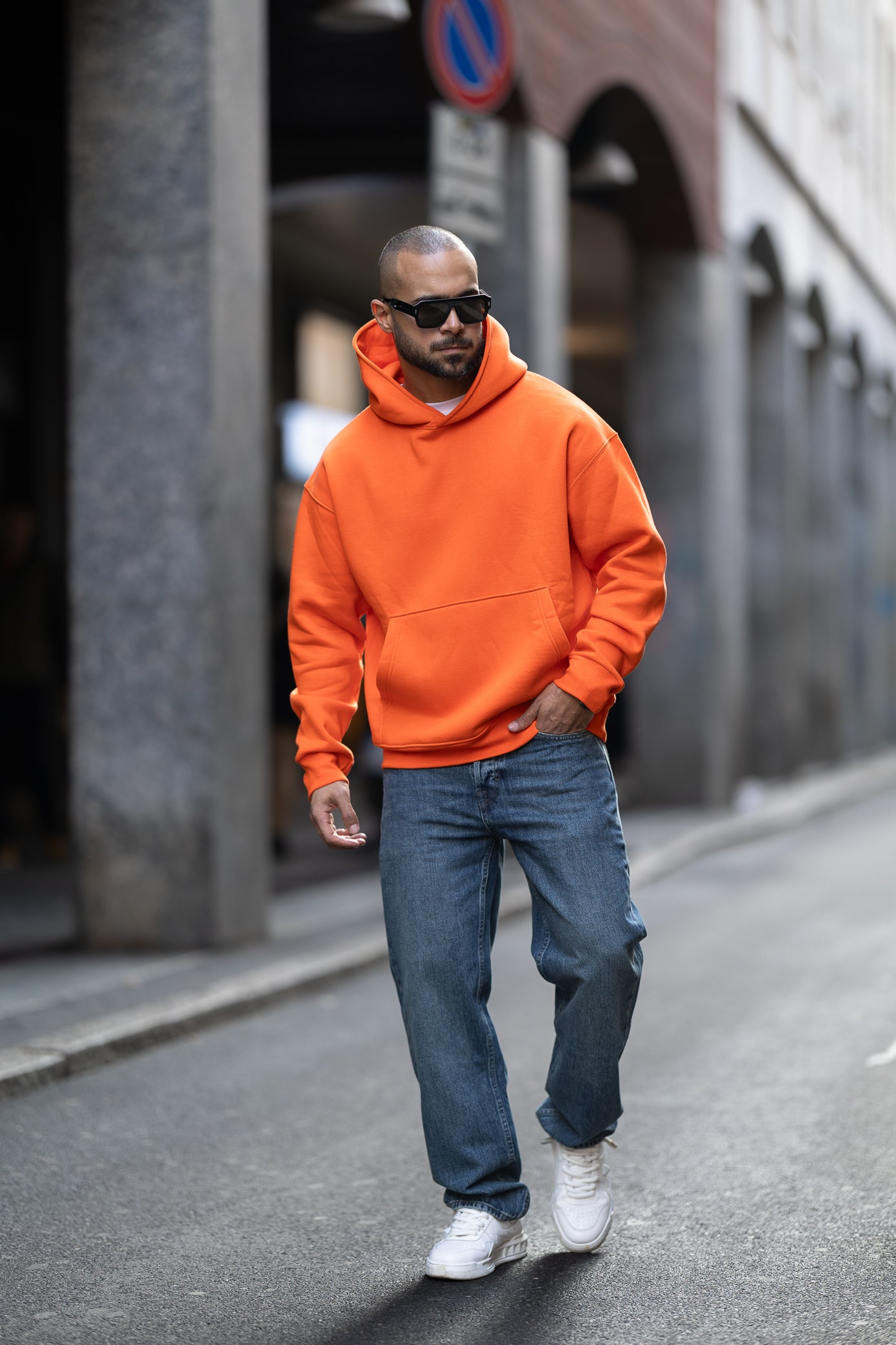 Relaxed Fit Basic Hoodie/4522
