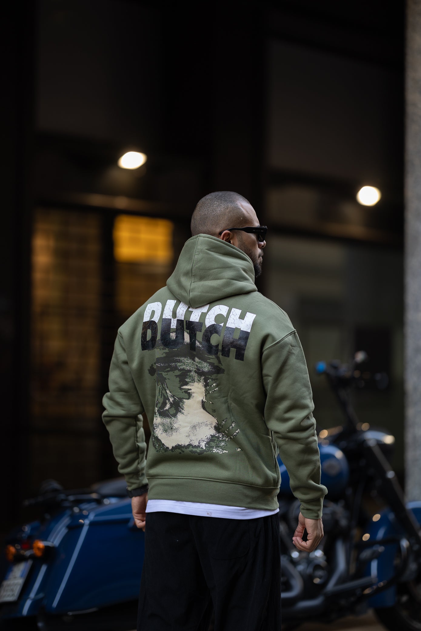 Printed Relaxed Fit Hoodie/4518