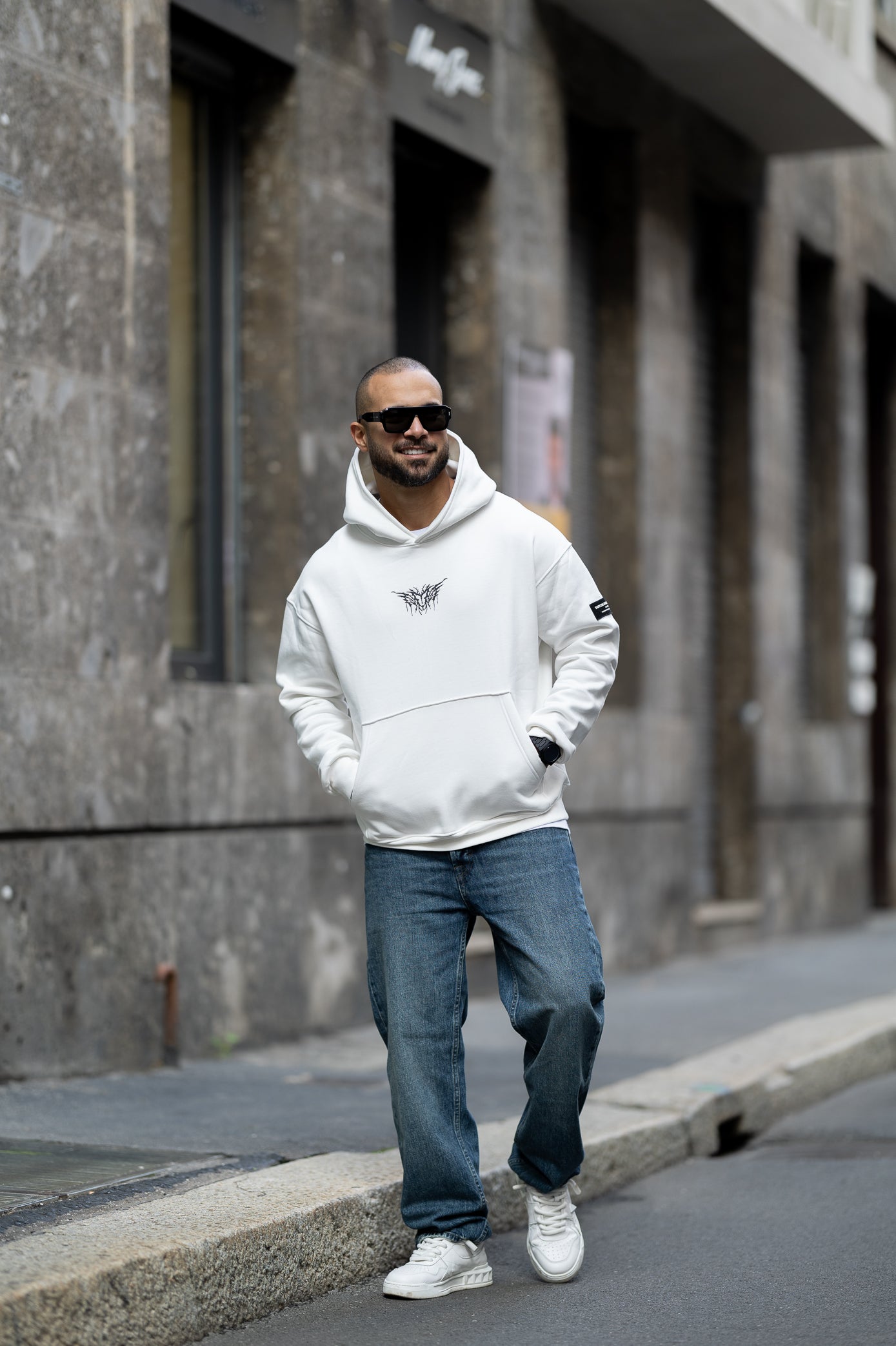Printed Oversize Hoodie/4511