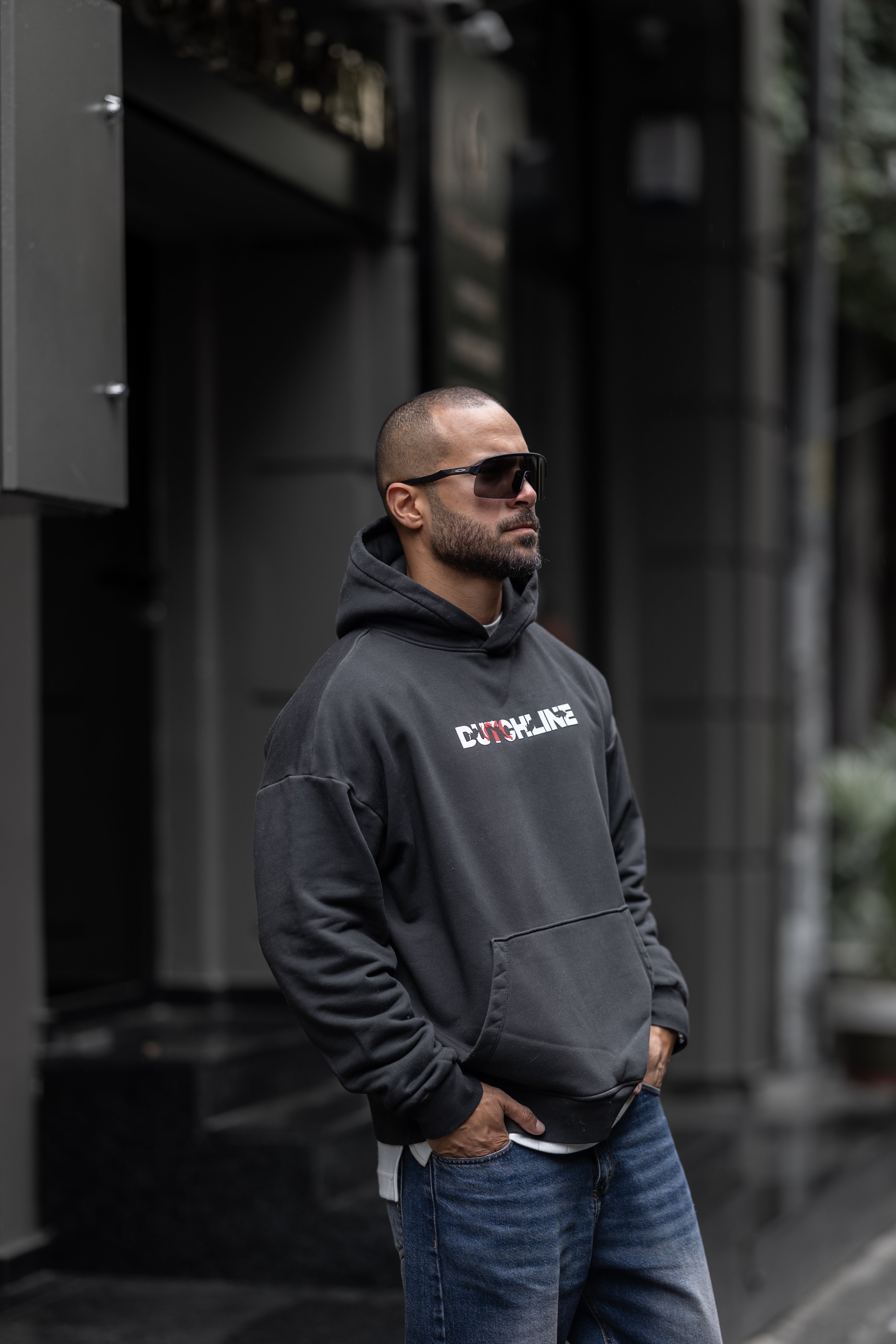 Relaxed Fit Printed Hoodie/4551