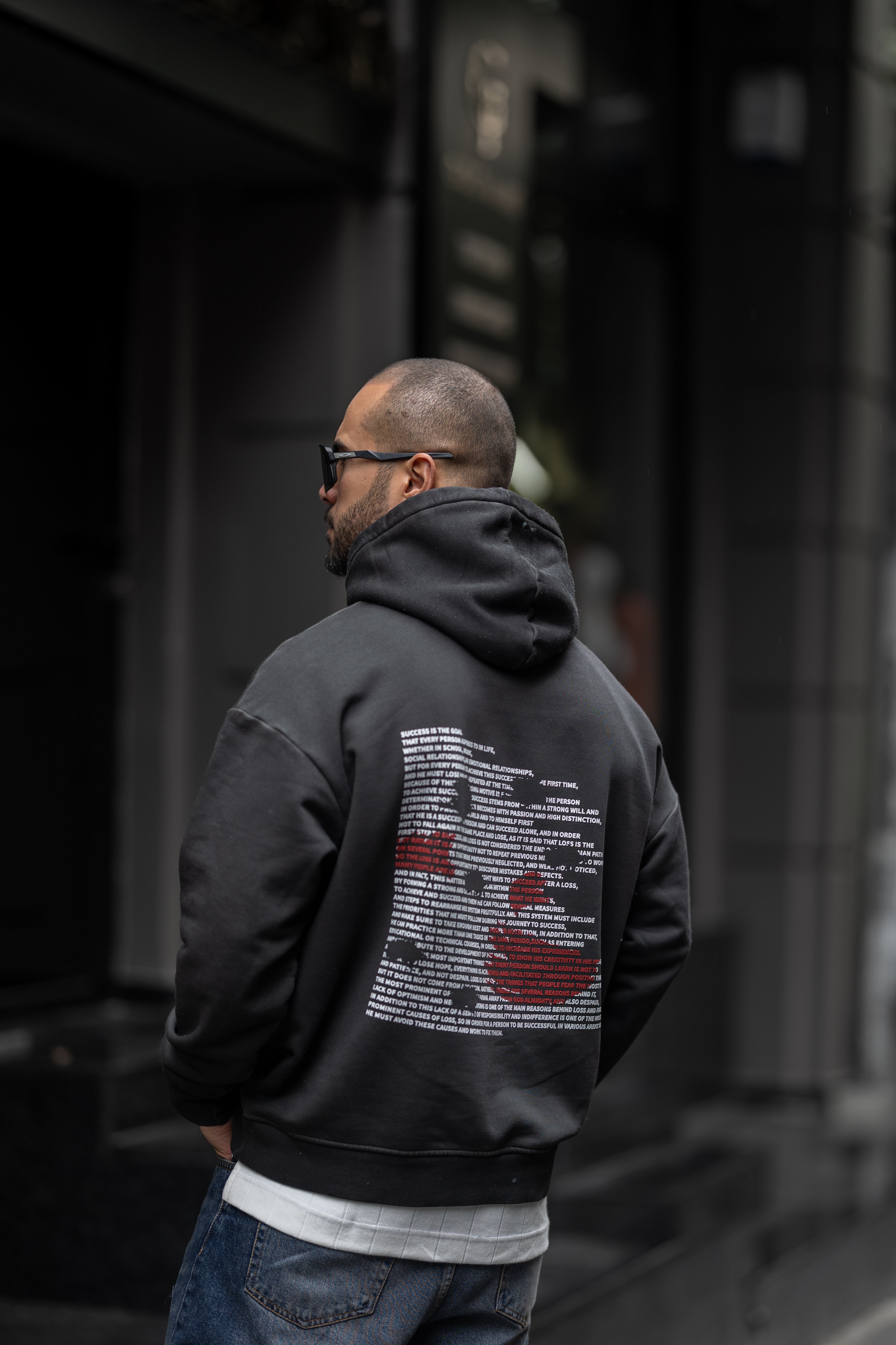 Relaxed Fit Printed Hoodie/4551