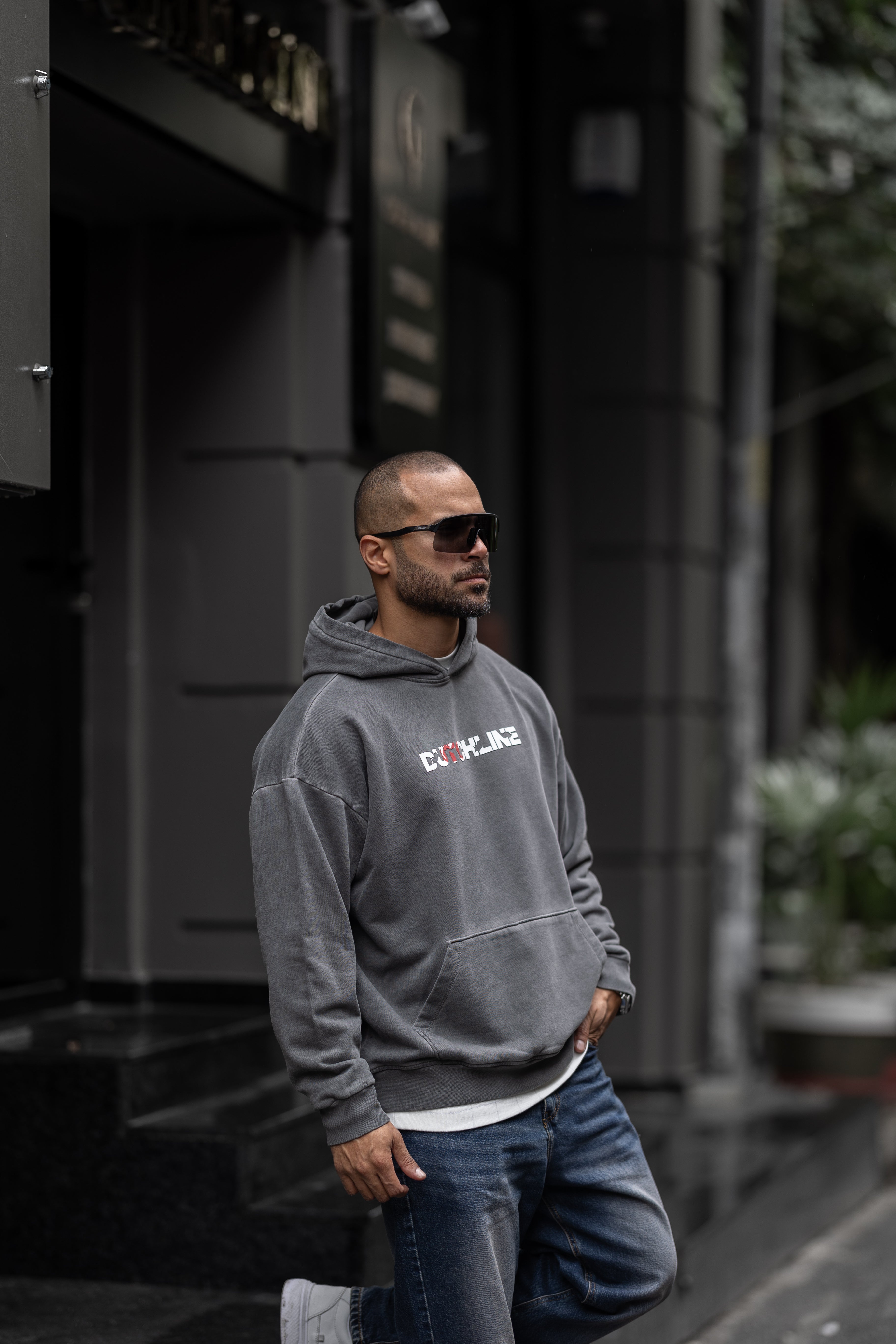 Relaxed Fit Printed Hoodie/4551