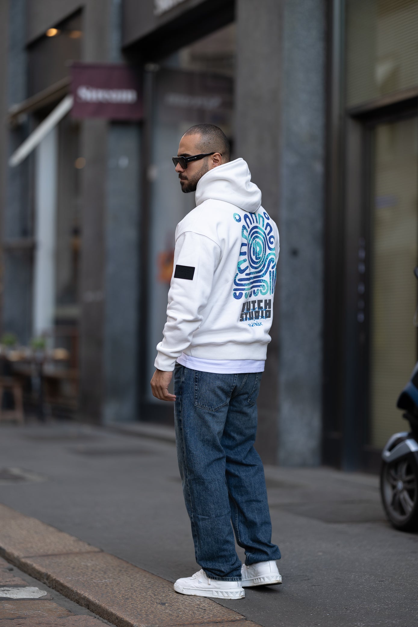 Oversize Printed Hoodie/4502