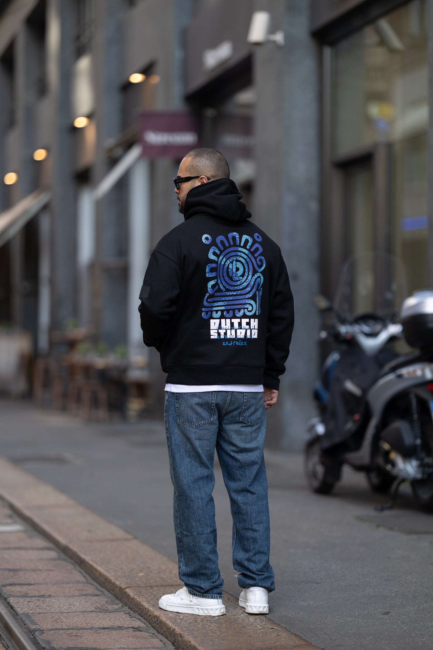 Oversize Printed Hoodie/4502