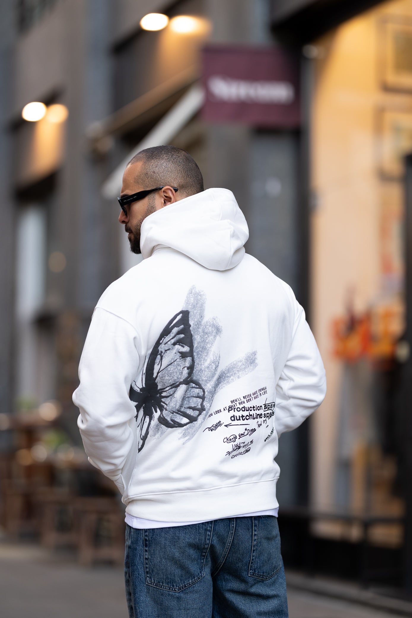 Relaxed Fit Hoodie With Printed/4510