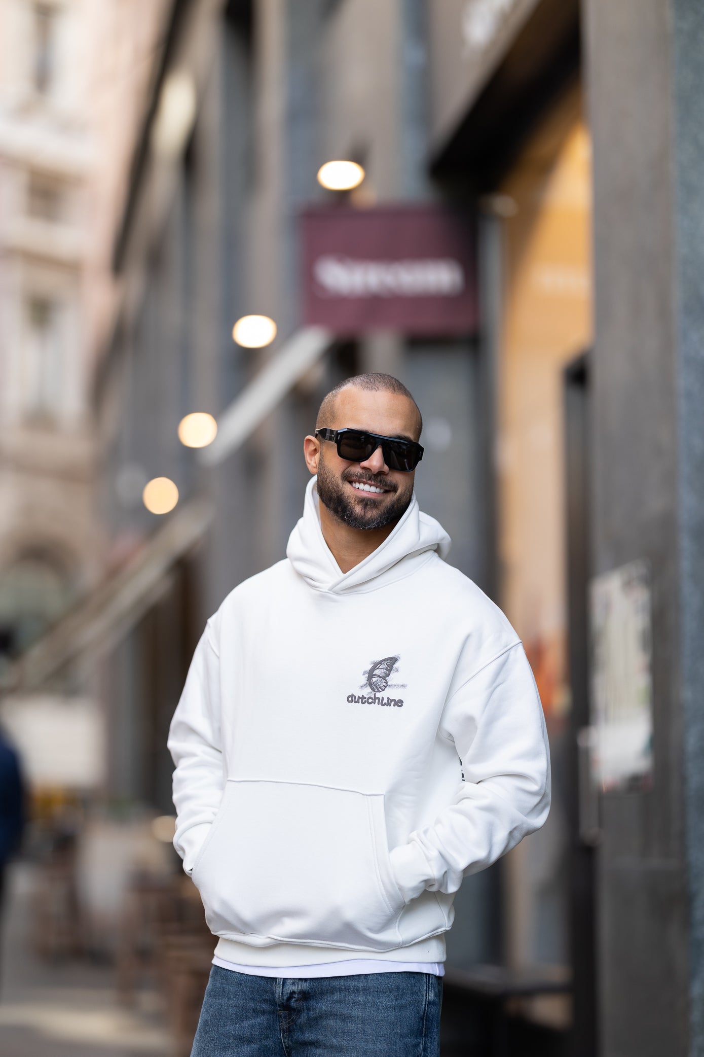 Relaxed Fit Hoodie With Printed/4510