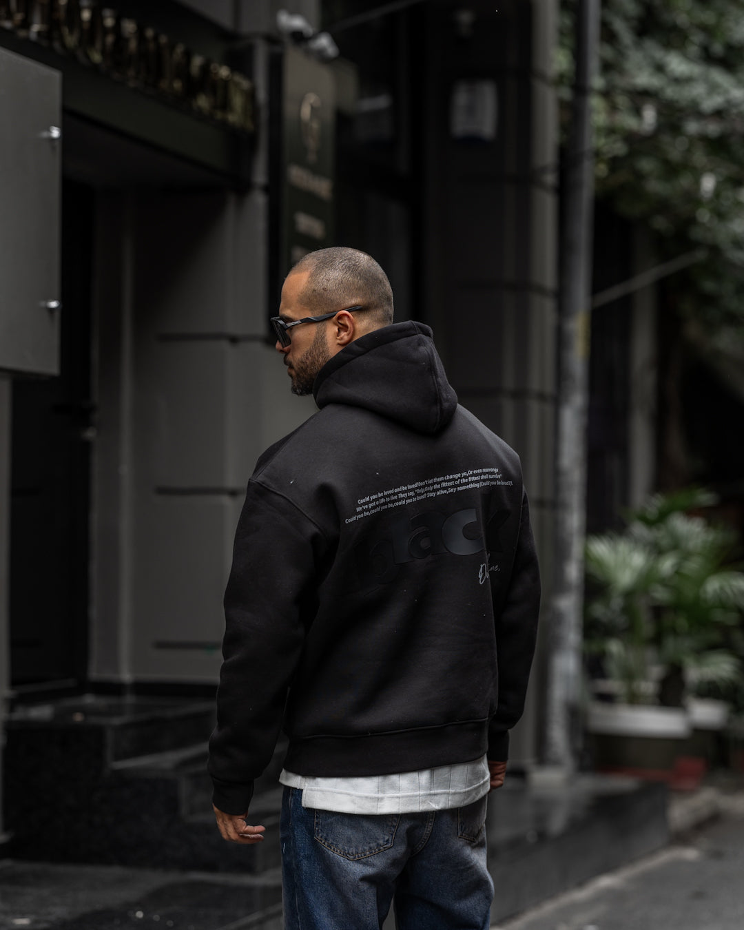 Oversized Hoodie With Printed "Edition"/4557