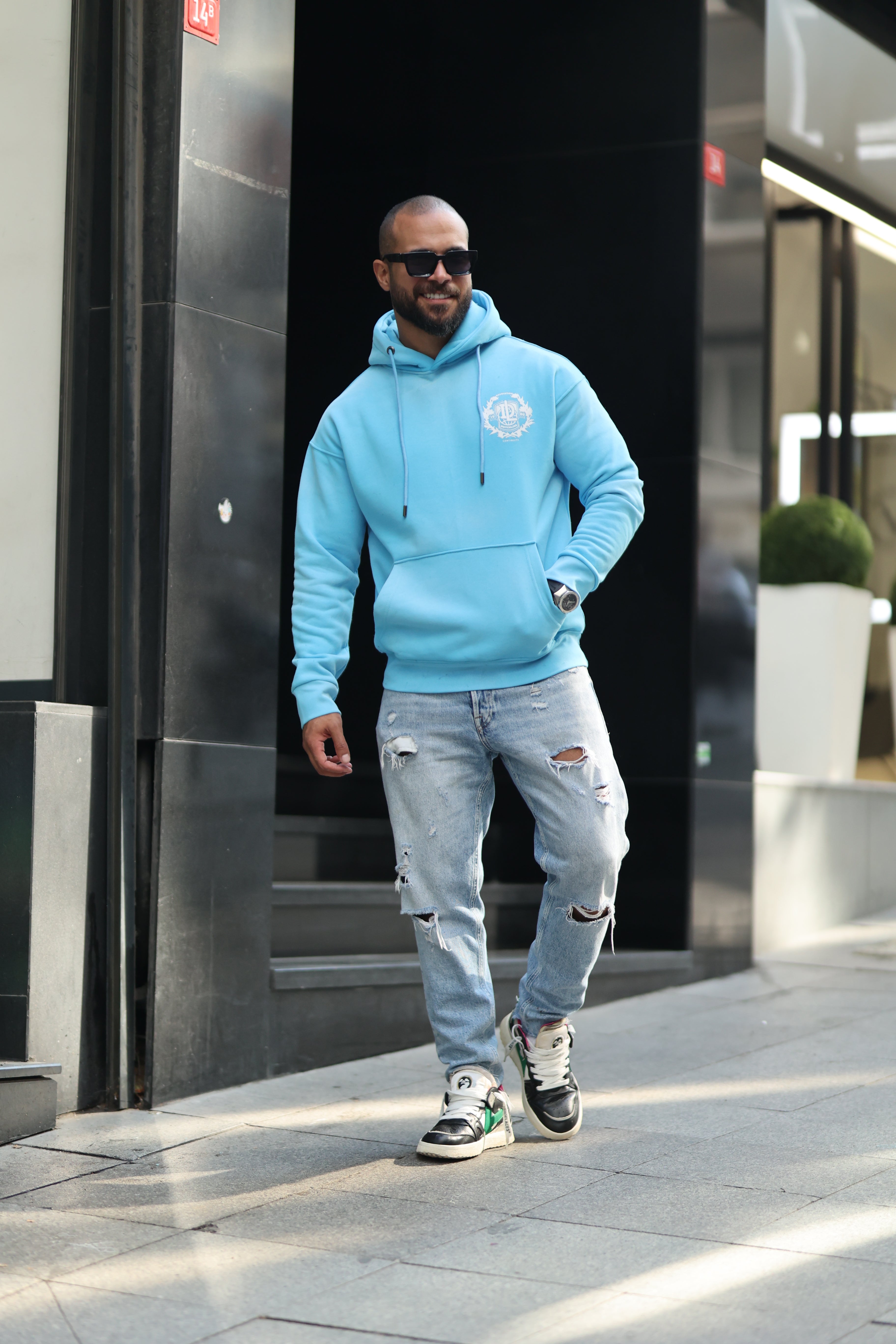 Printed Oversize Hoodie/4323