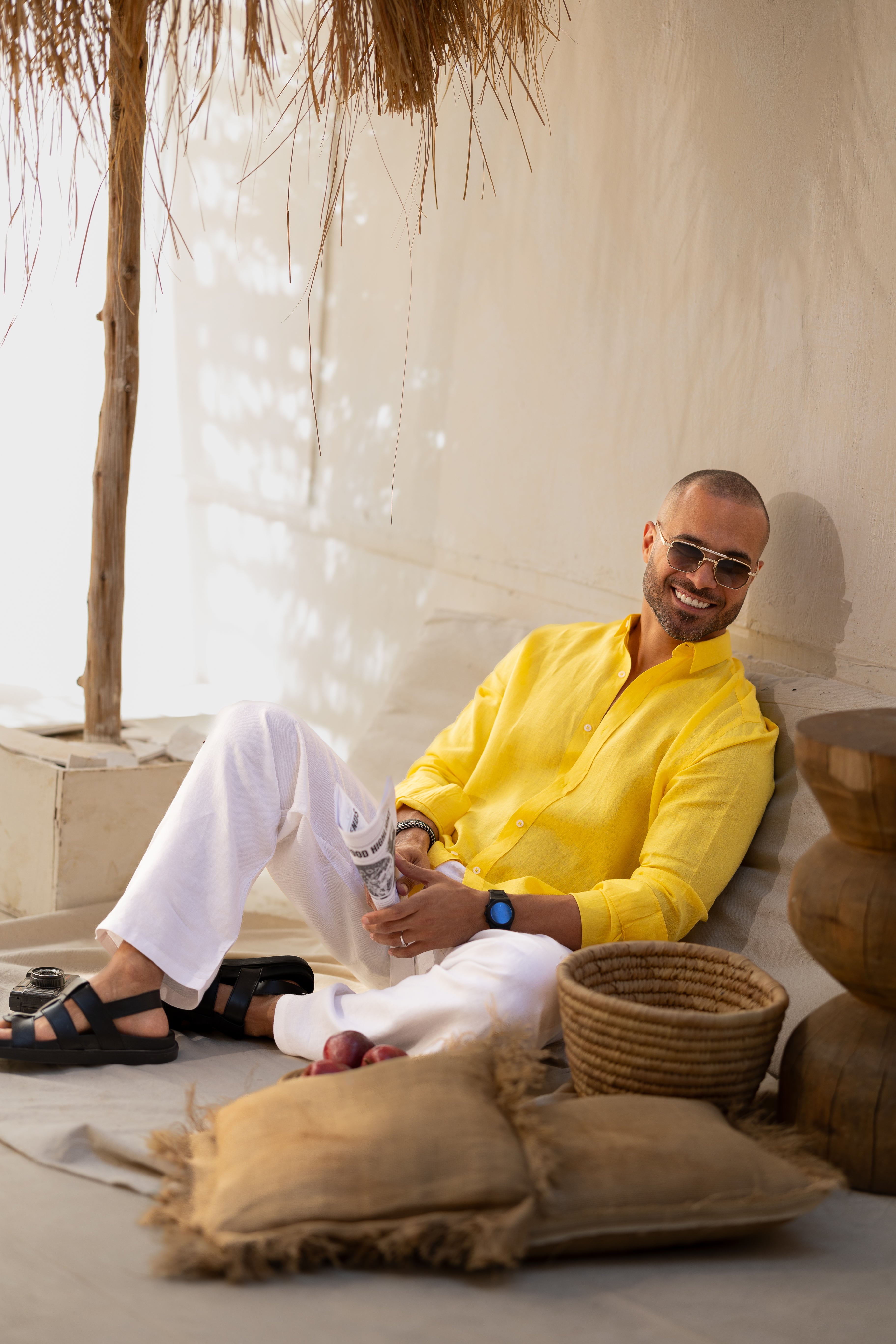 Basic Relaxed Fit Linen Shirt Long sleeves/2319