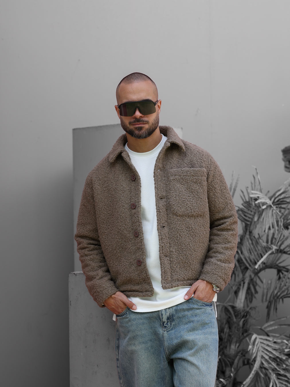 Basic Boxfit Wool Jacket With Pocket/3474