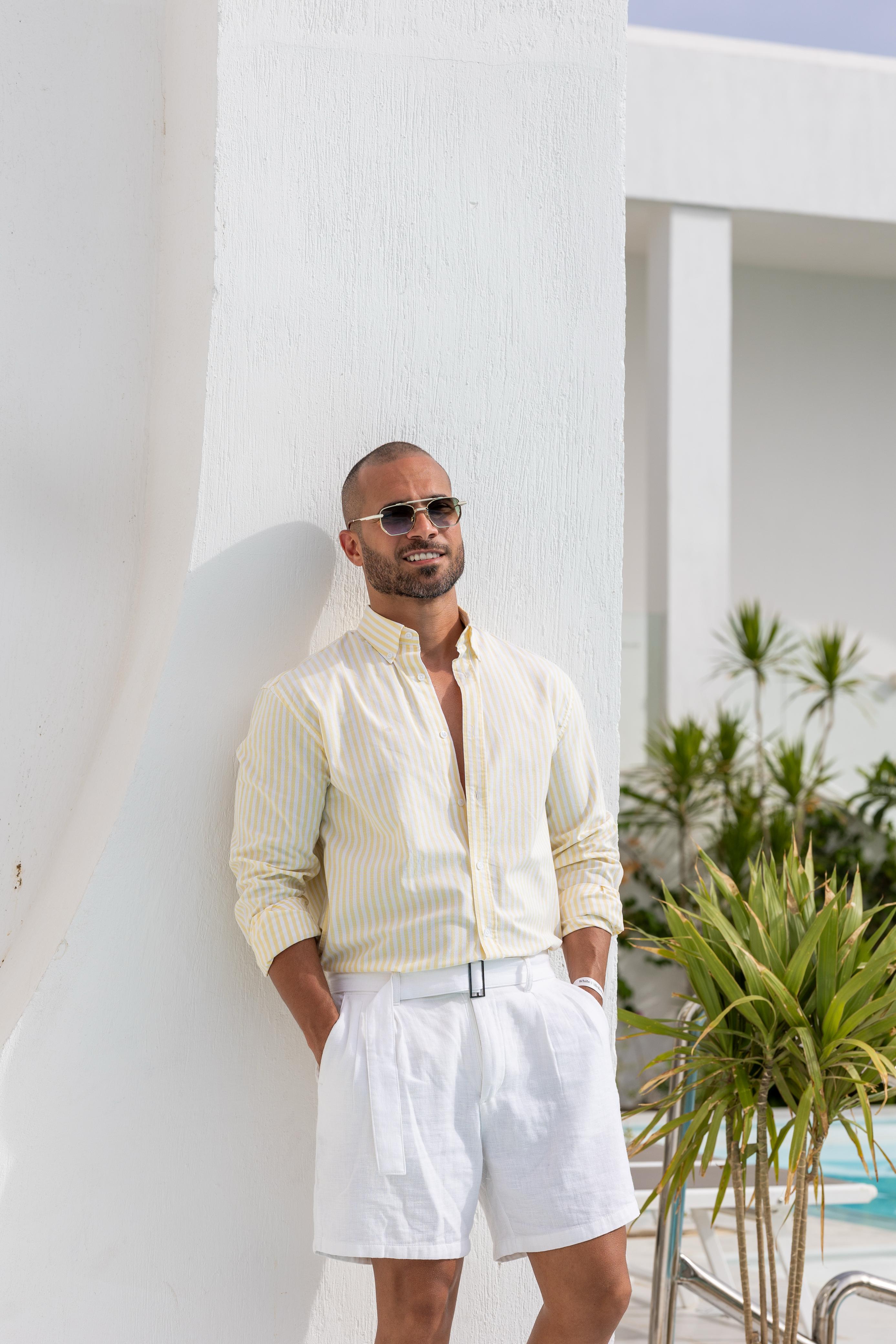 Stripped Oxford shirt Long sleeve/2305