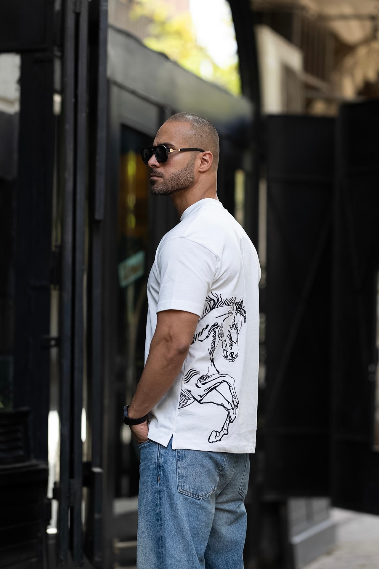 Oversize T-shirt With Embroidery Horse/3327