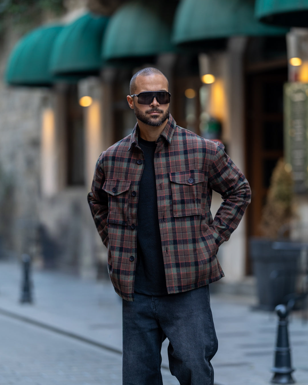 Stripped Gogh Shirt Long Sleeves With Two Pockets/2329