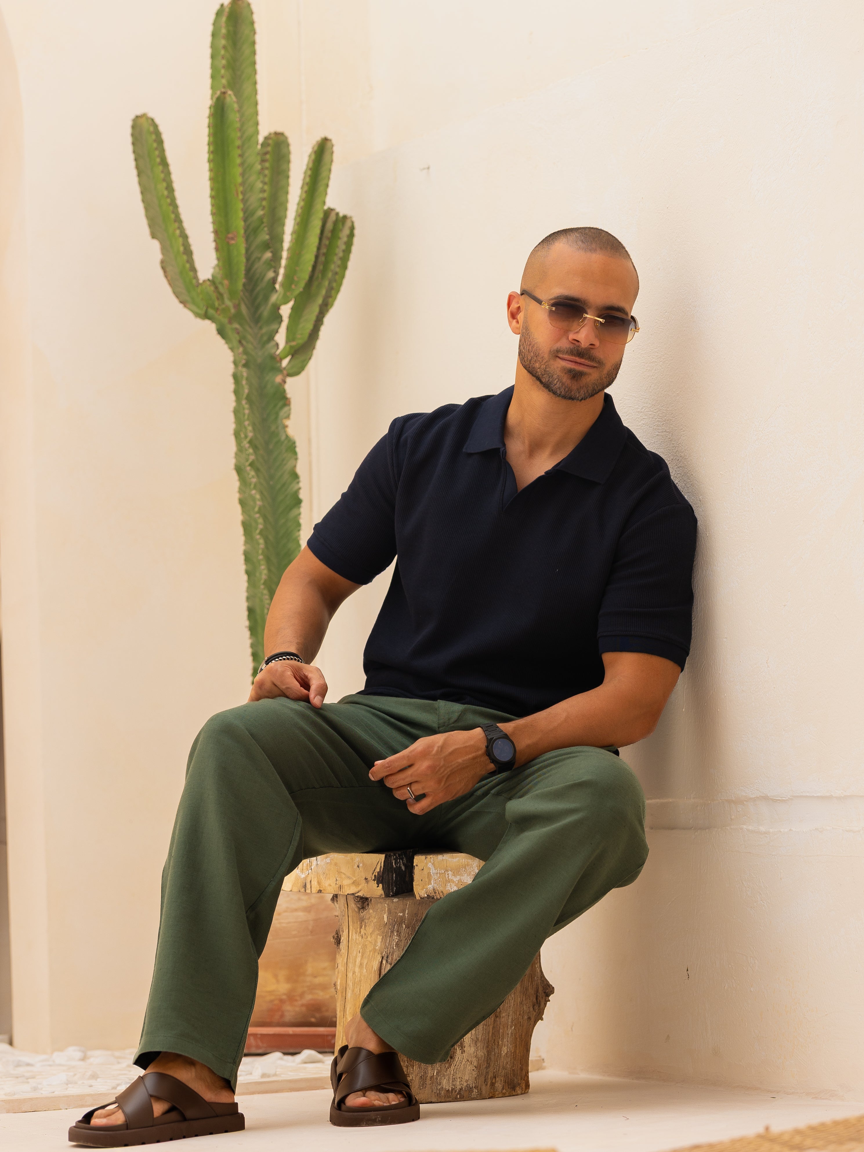 Basic Regular Fit Knitwear Polo Shirt/3341