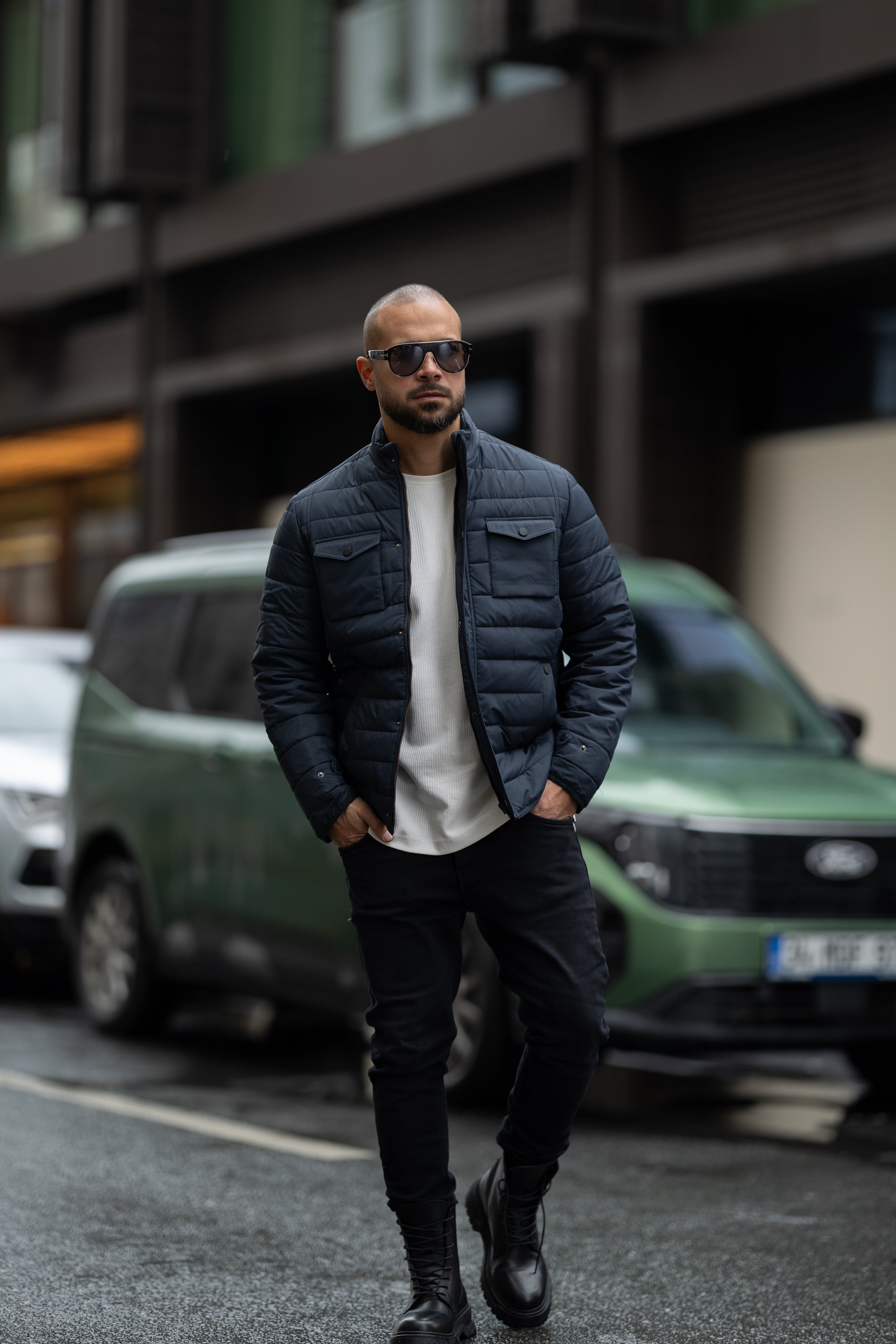 Oversized Basic Pump Jacket With Two Pockets/3404