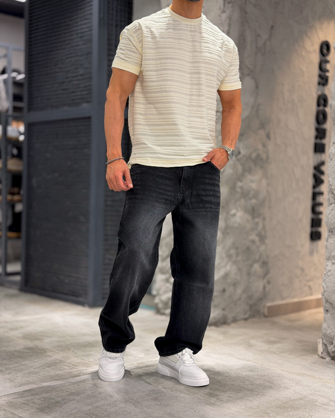 Basic Wide Leg Jeans/9018