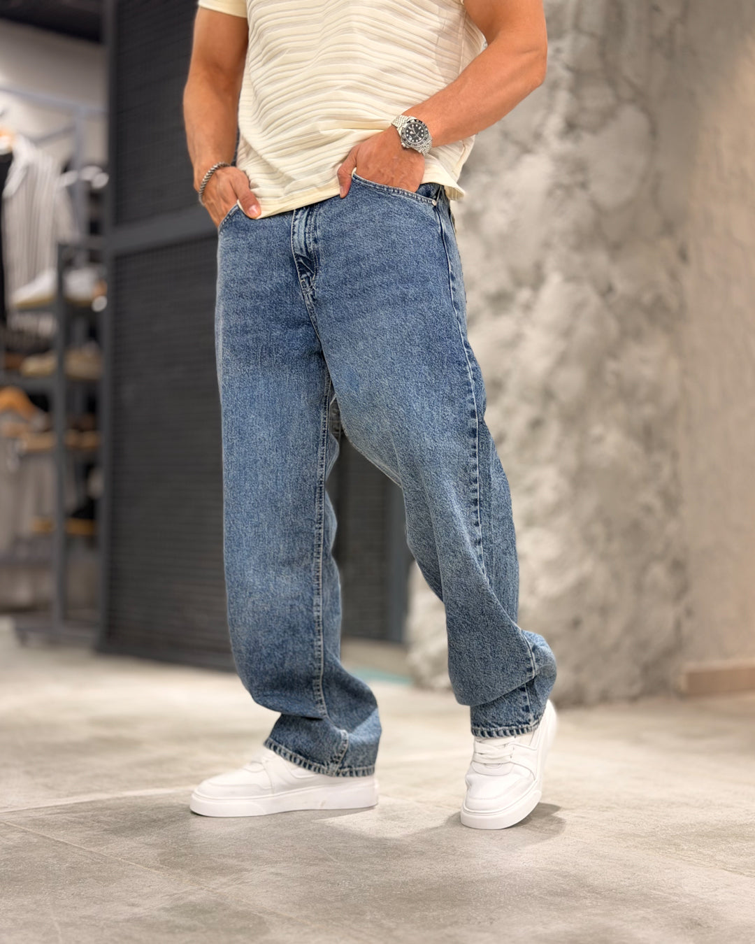 Basic Wide Leg Jeans/9018
