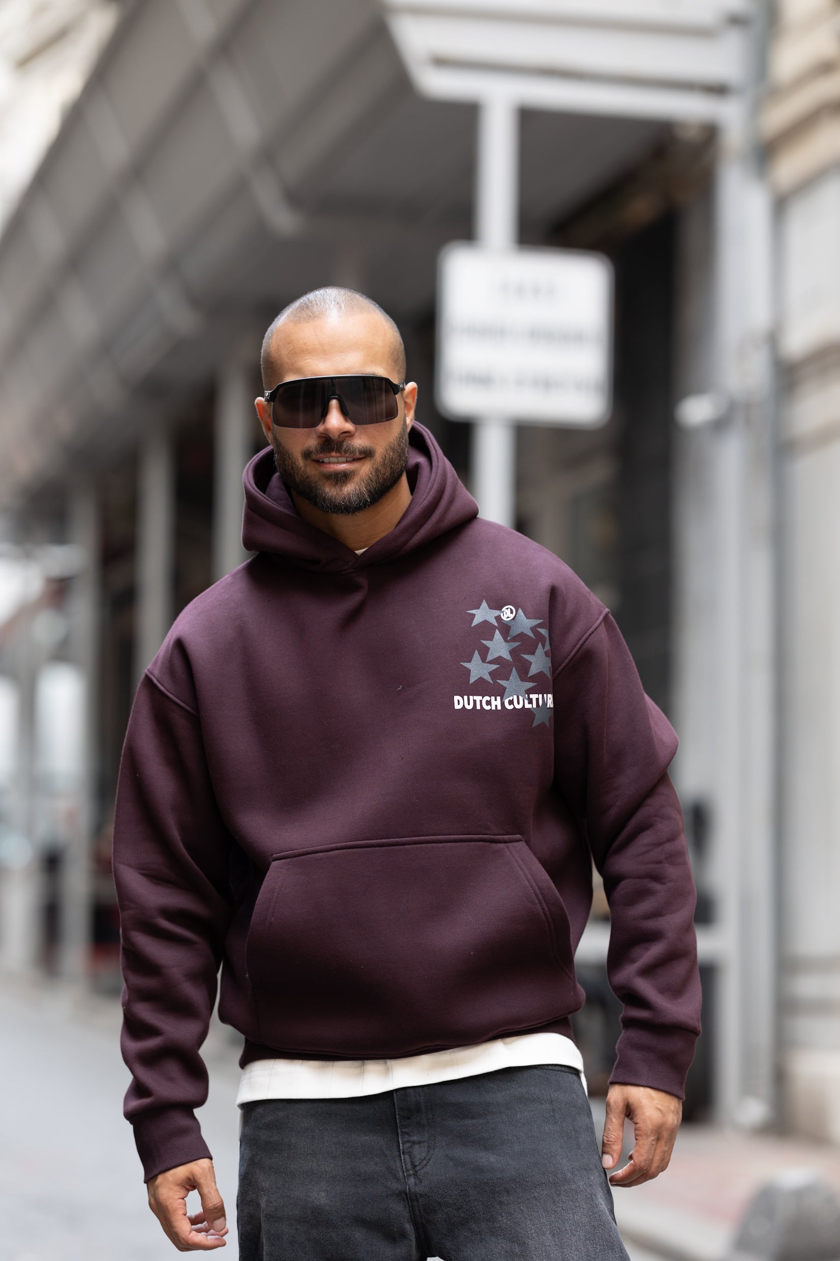 Relaxed Fit Printed Hoodie/4554