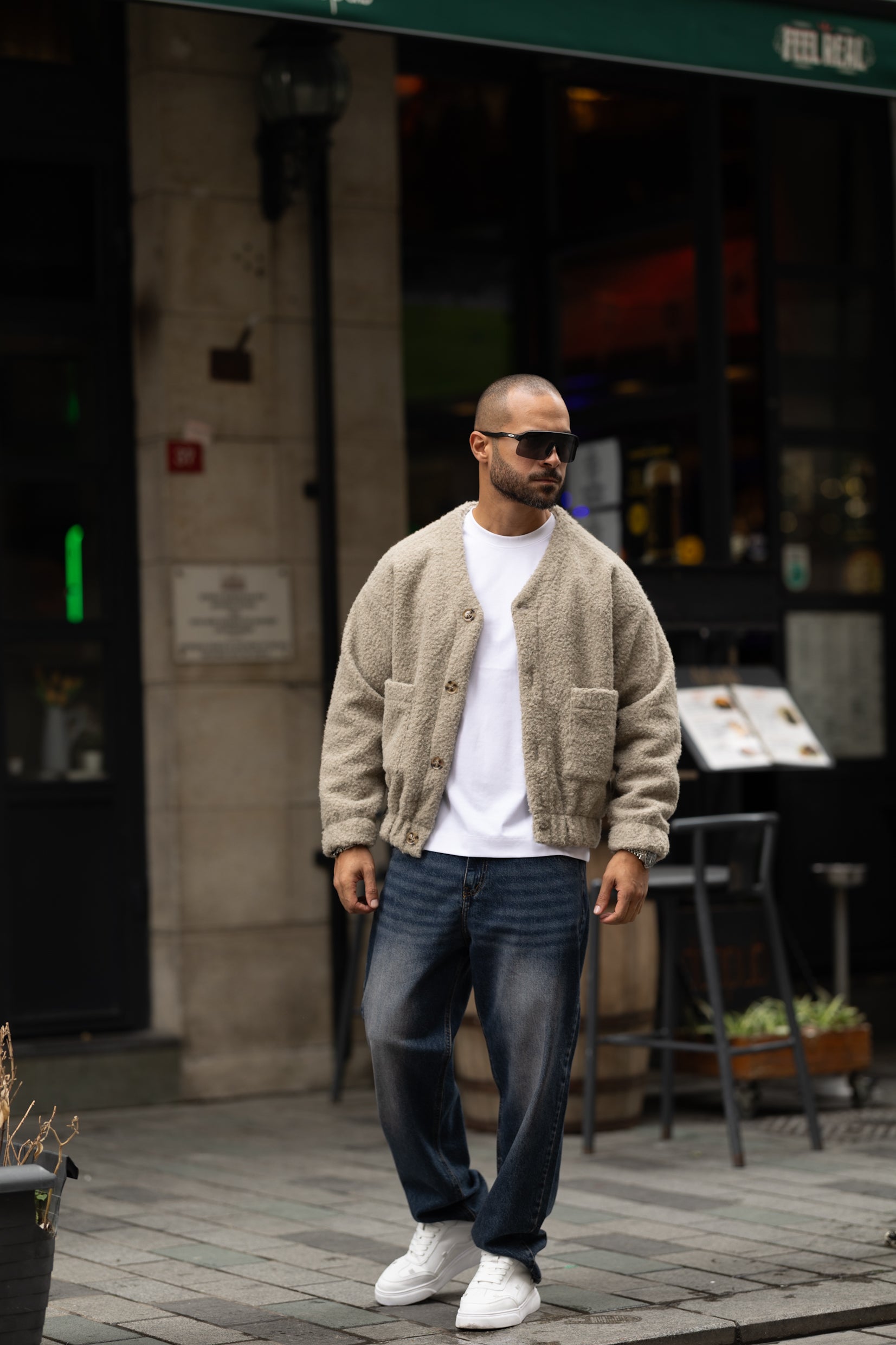 Basic Oversized Wool Shirt With Two Pockets/3468