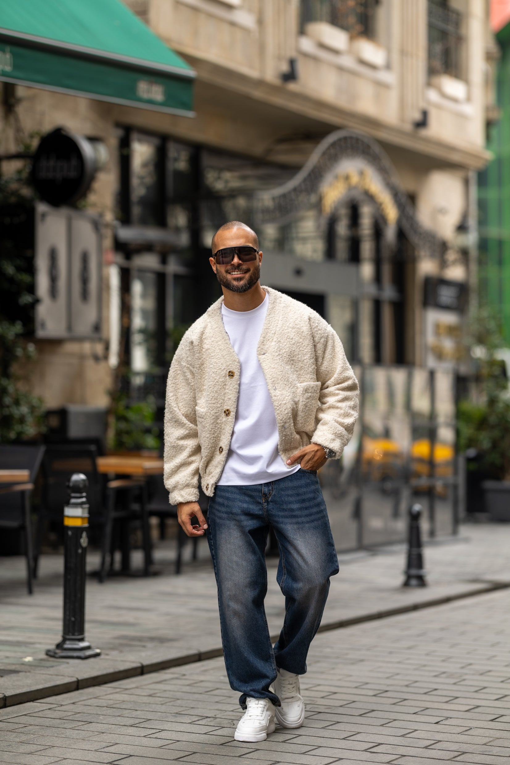 Basic Oversized Wool Shirt With Two Pockets/3468