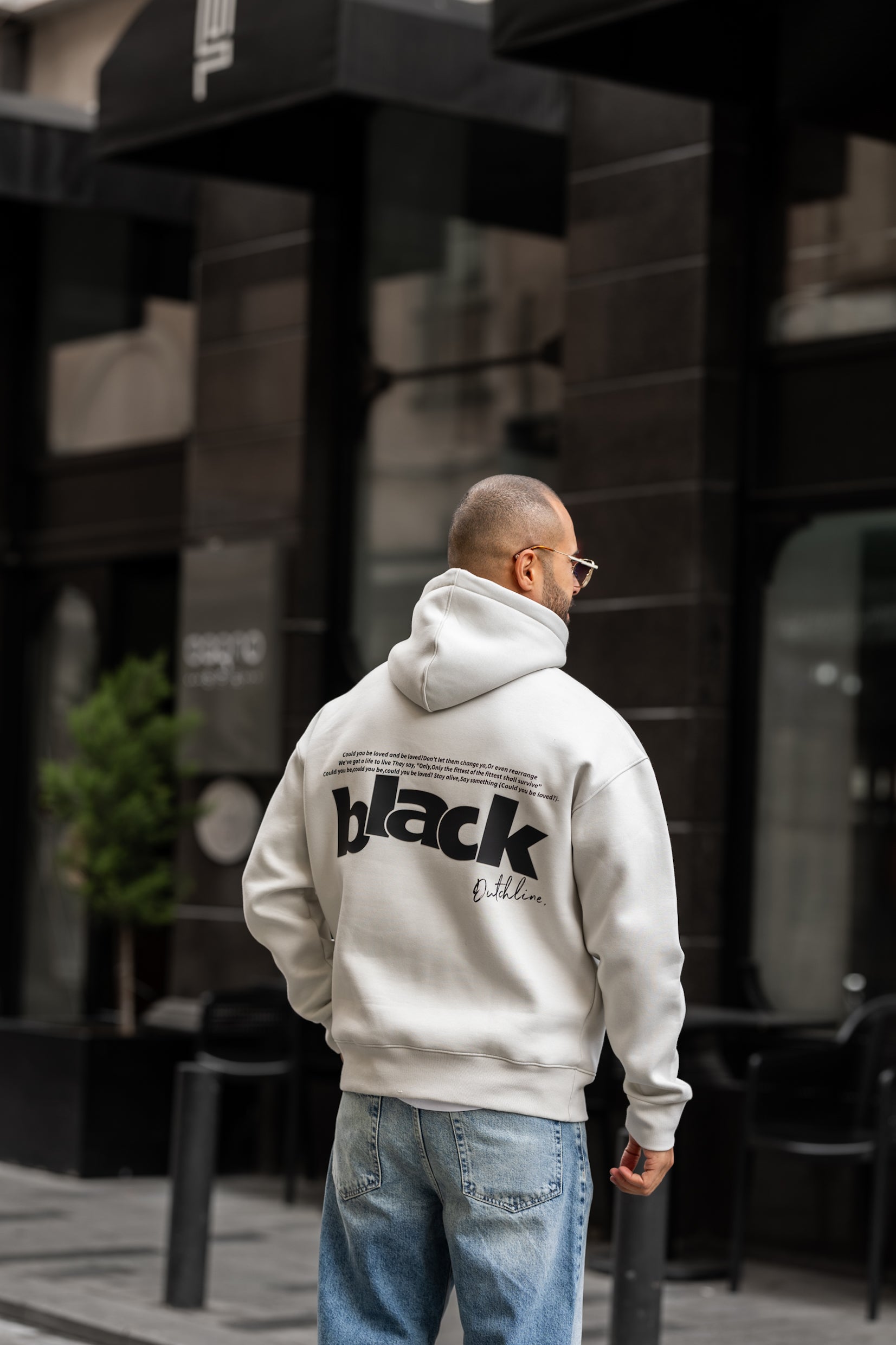 Oversized Hoodie With Printed "Edition"/4557