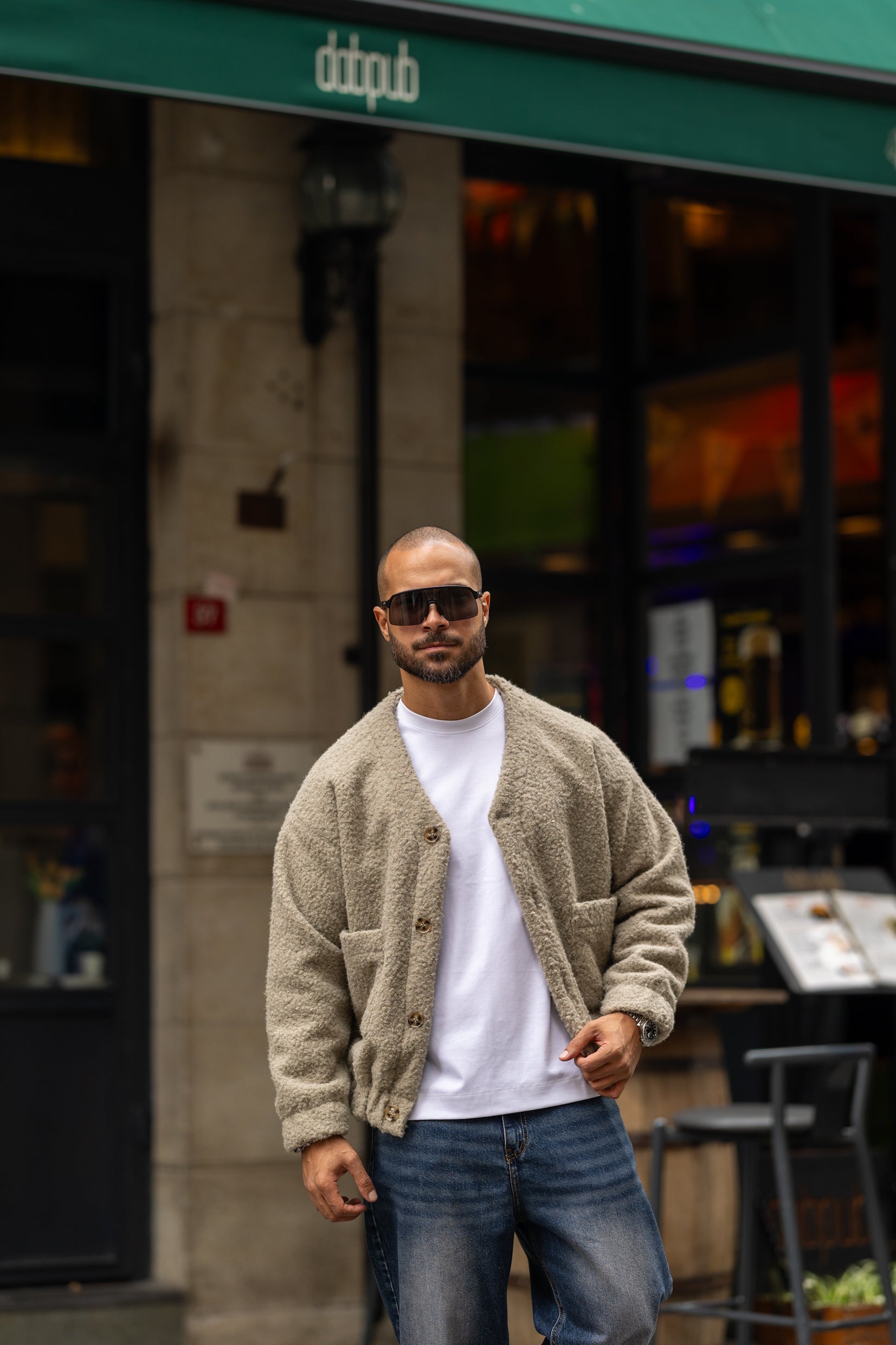 Basic Oversized Wool Shirt With Two Pockets/3468