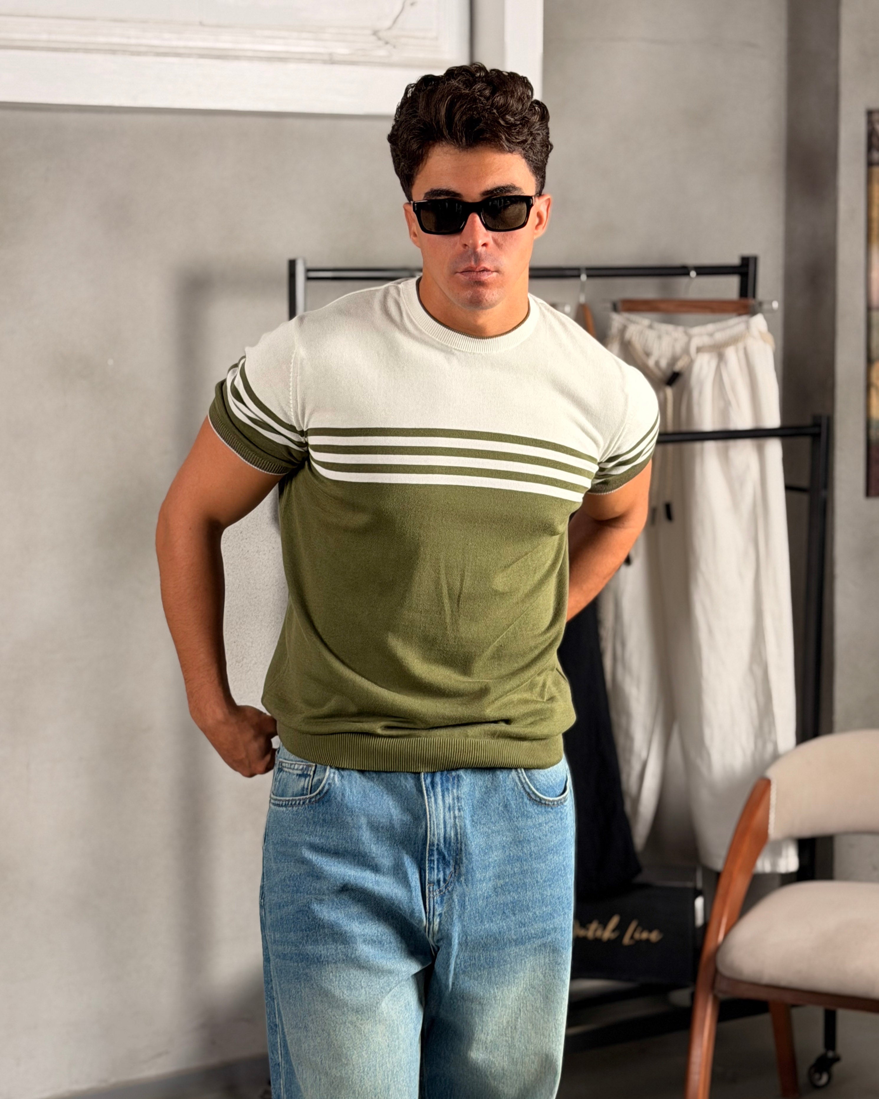 Knitwear Stripped Slim Fit shirt 5041