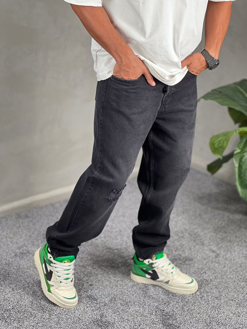 Cutting Wide Leg Jeans/1254