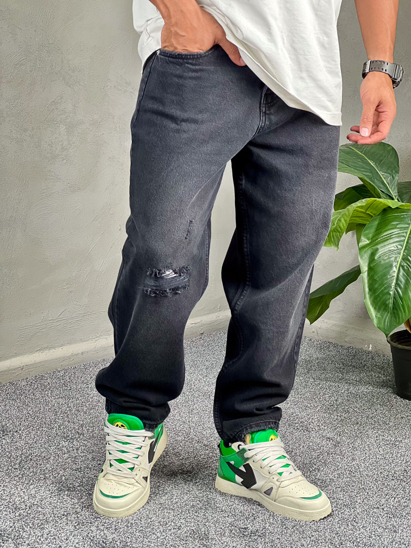 Cutting Wide Leg Jeans/1254