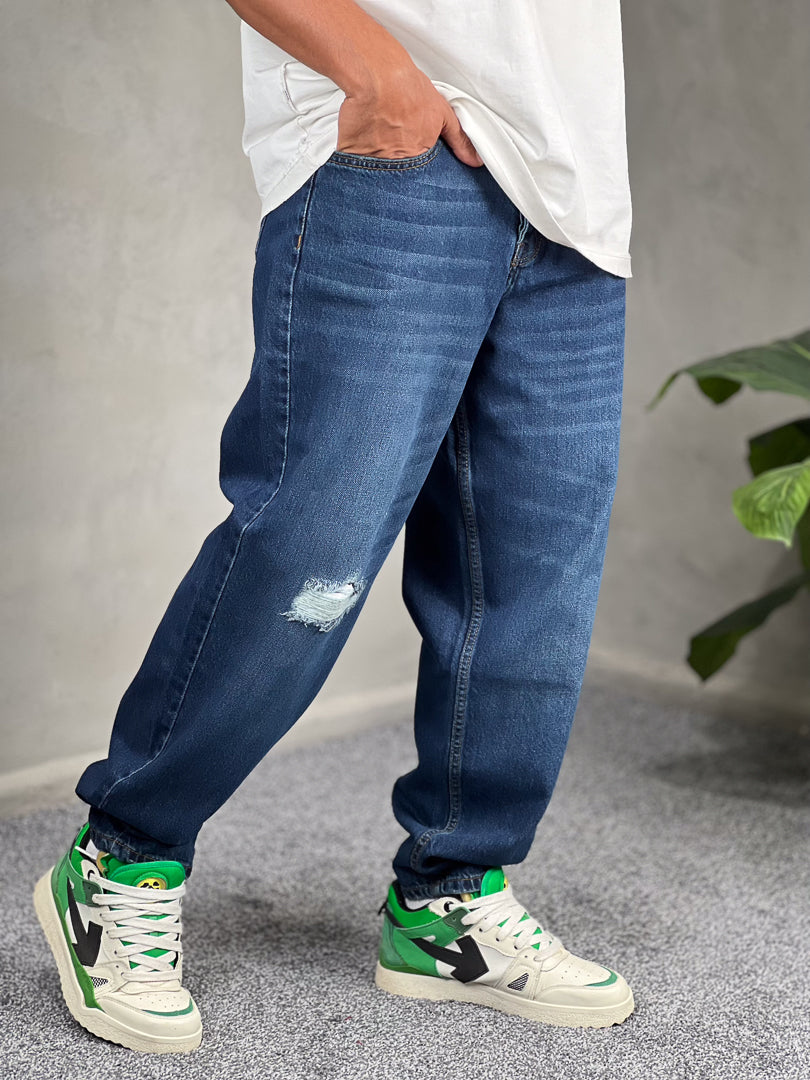 Cutting Wide Leg Jeans/1254