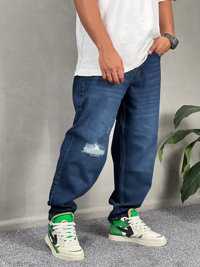 Cutting Wide Leg Jeans/1254