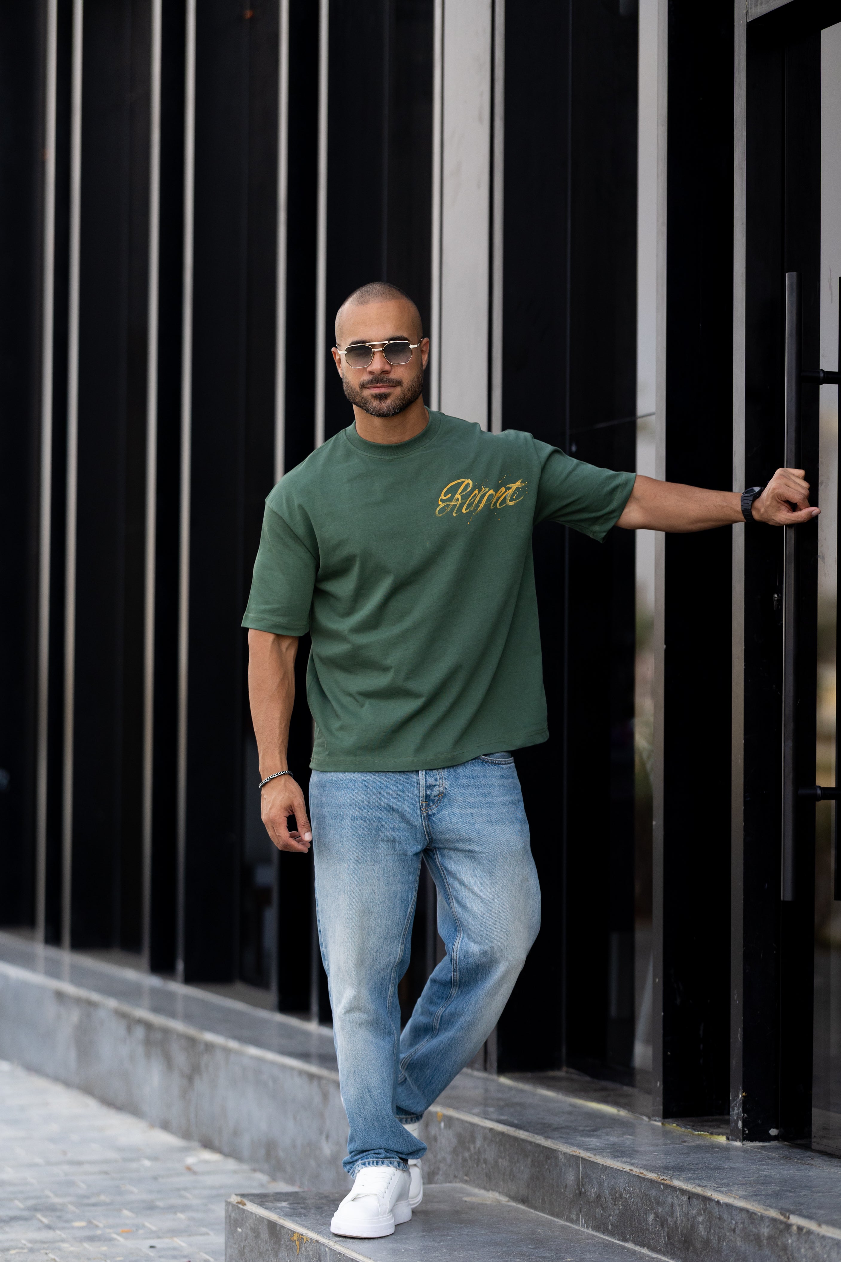 Printed Relaxed Fit Drawing T-shirt/3338