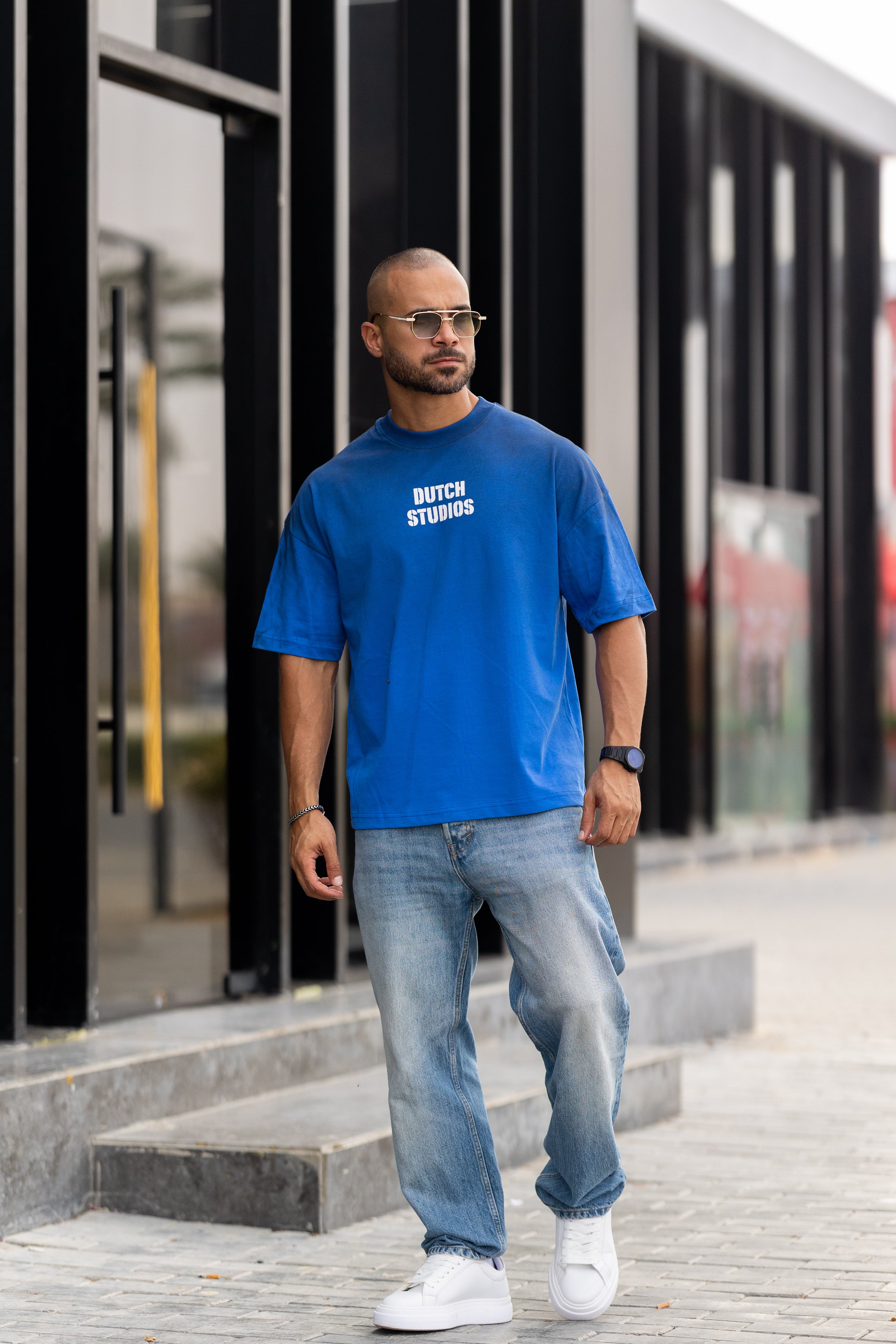 Oversized T-shirt With Printed "Dutch Line Studio"/3332