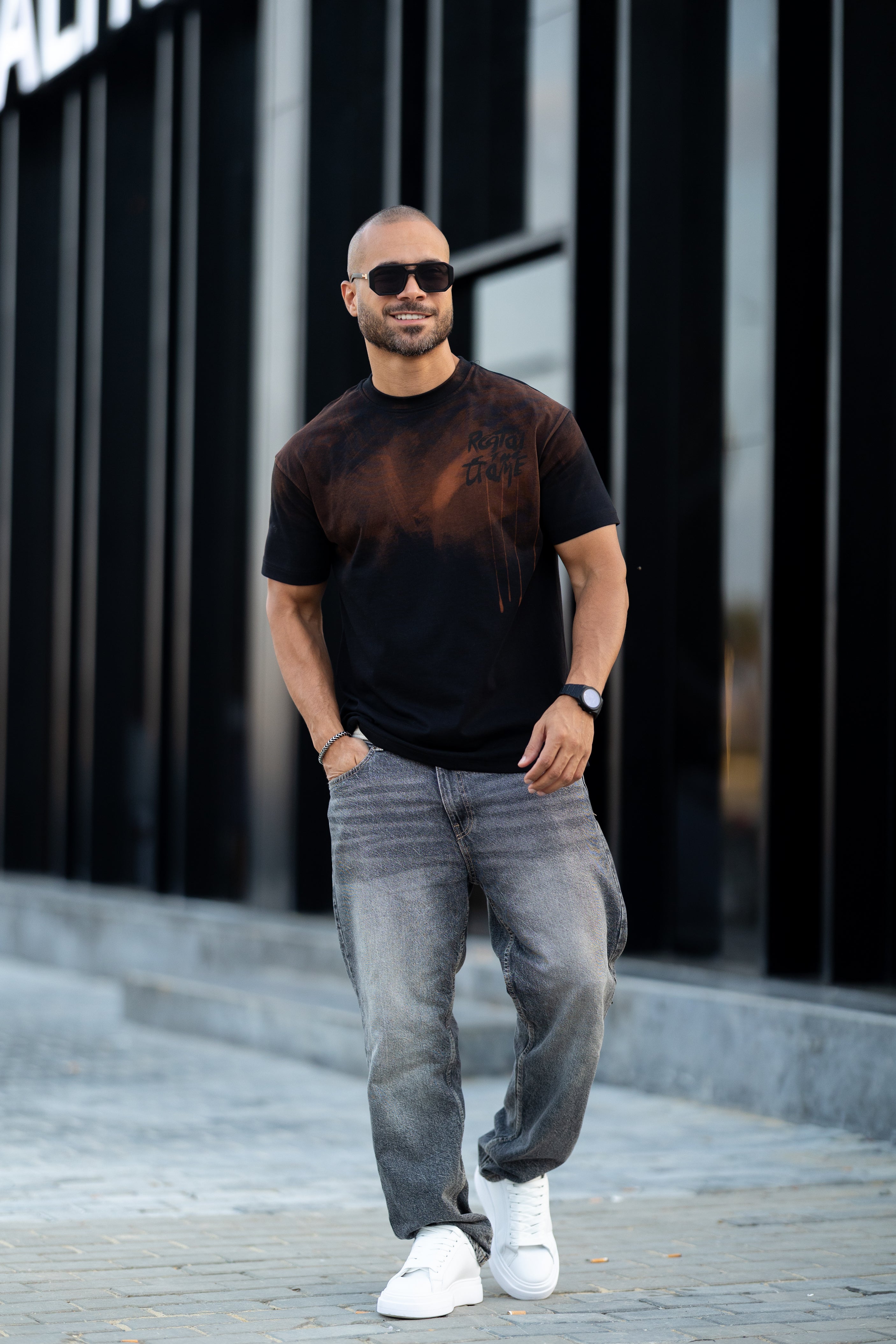 Regular Fit T-shirt With Printed/3326