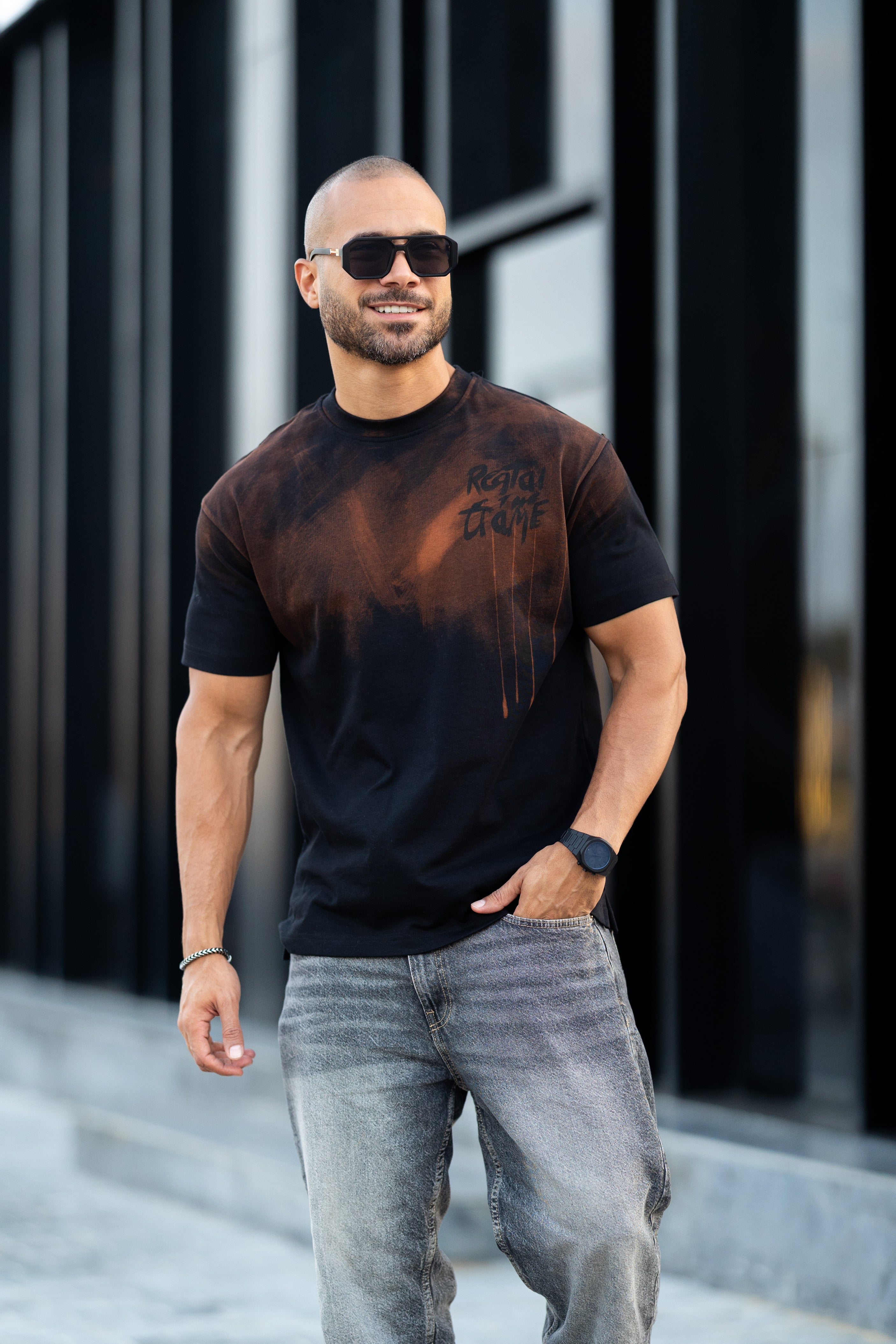 Regular Fit T-shirt With Printed/3326