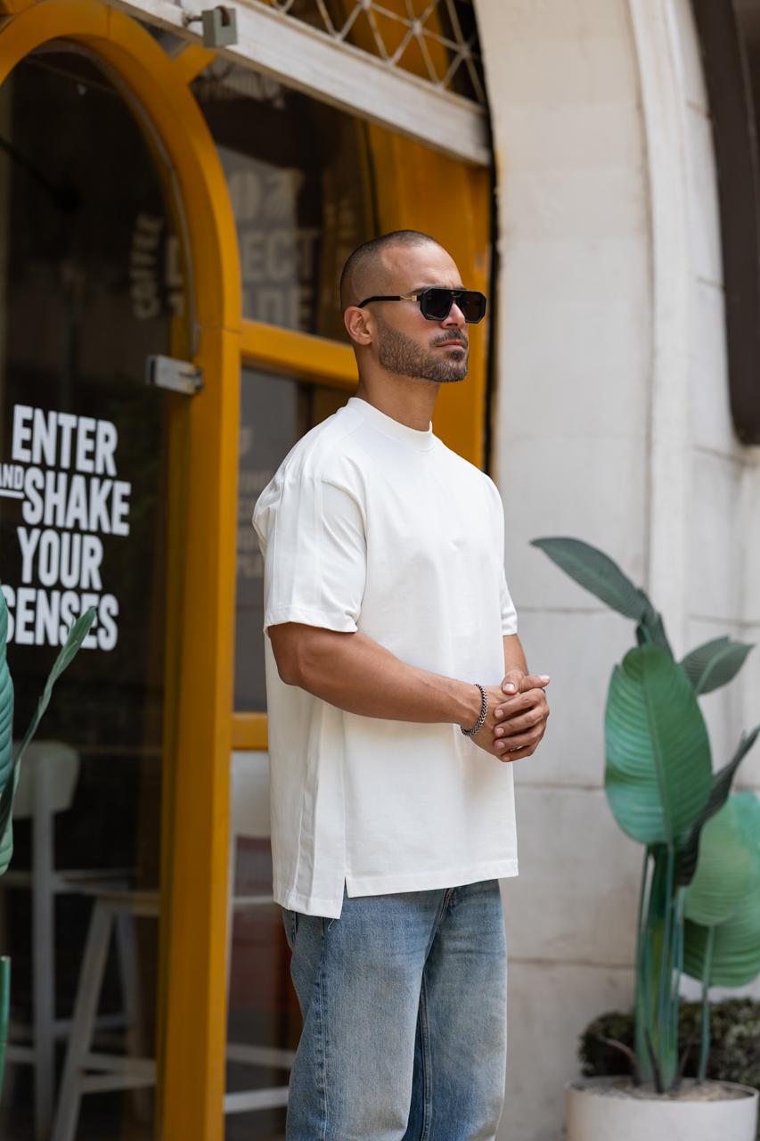 Basic Relaxed Fit T-shirt With Tape On Shoulders/3335
