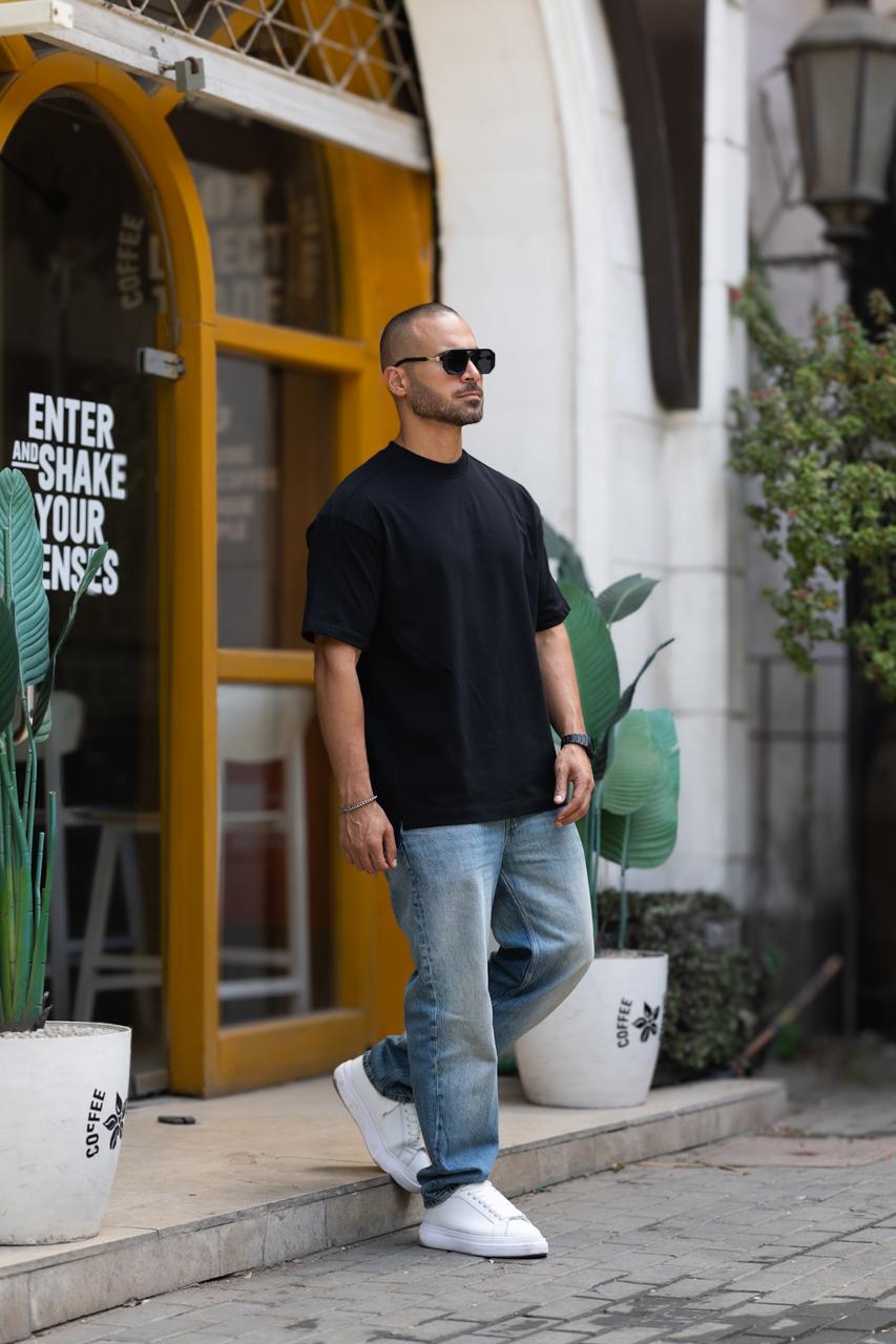 Basic Relaxed Fit T-shirt With Tape On Shoulders/3335