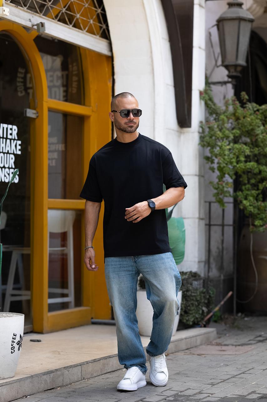 Basic Relaxed Fit T-shirt With Tape On Shoulders/3335