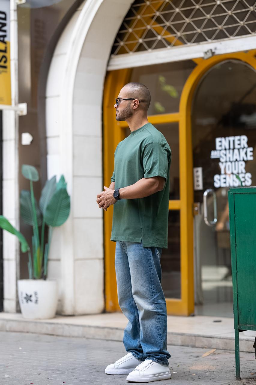 Basic Relaxed Fit T-shirt With Tape On Shoulders/3335